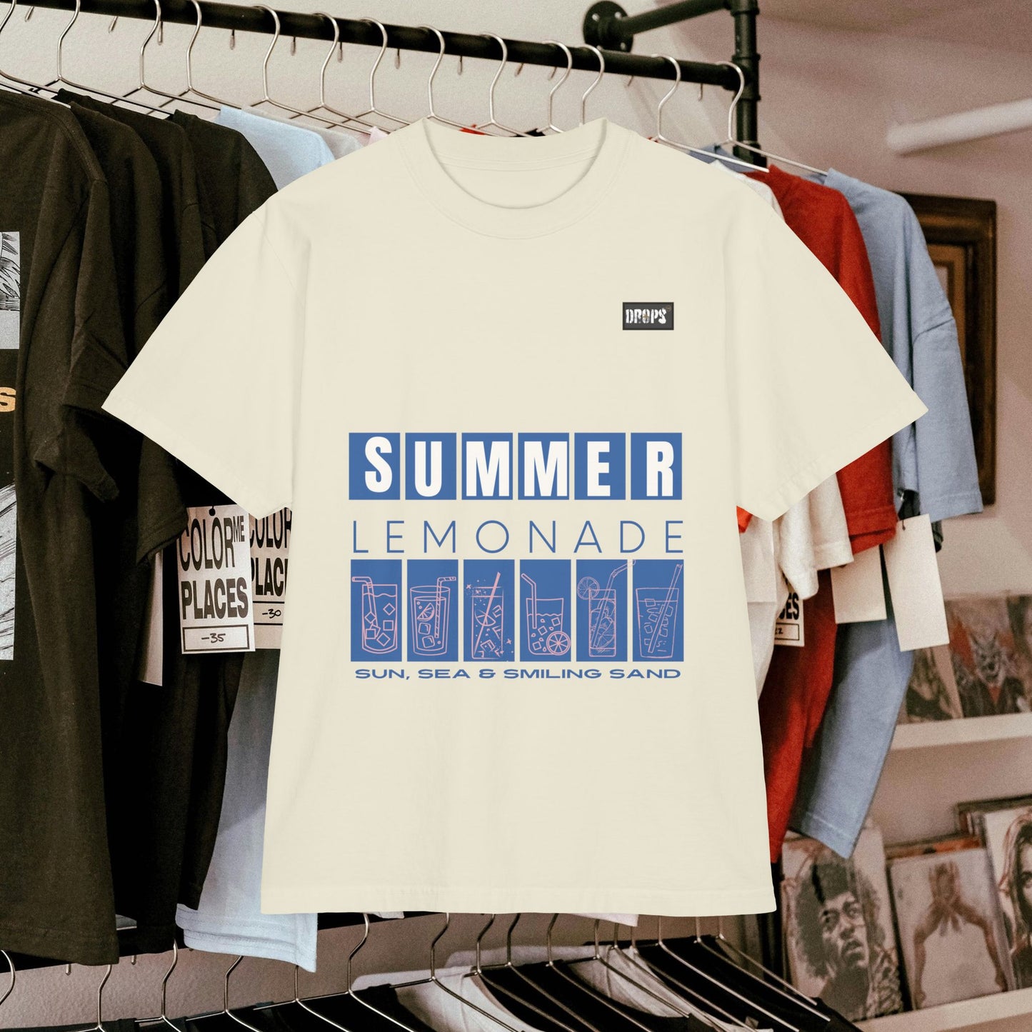 Summer Lemonade Unisex Drop-Shoulder T-Shirt_ Chill Vibes for Sun Lovers_ 17 May 2025_ 001