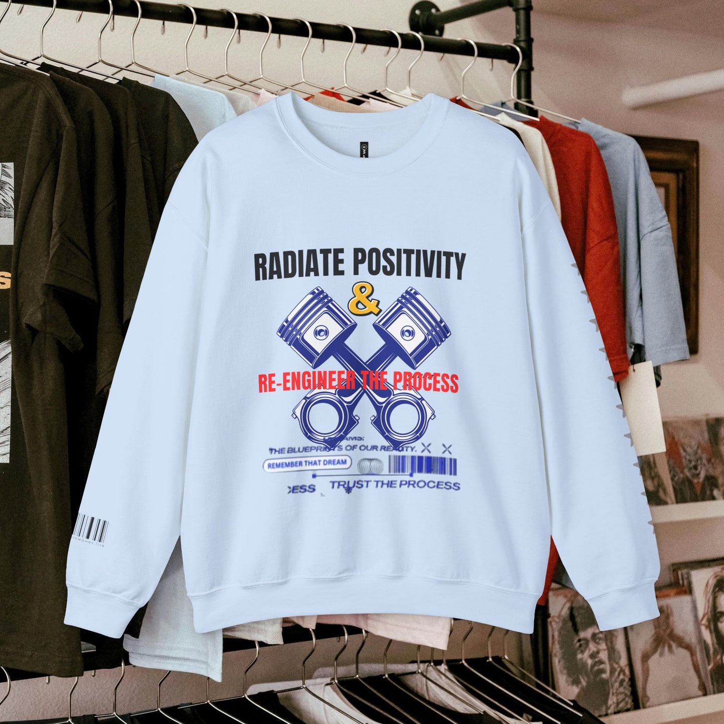 Unisex Heavy Blend™ Crewneck Sweatshirt_ N2+ Series UHBCSS PT2WW003_ Limited Edition Pure Luxury by WesternWaves:
