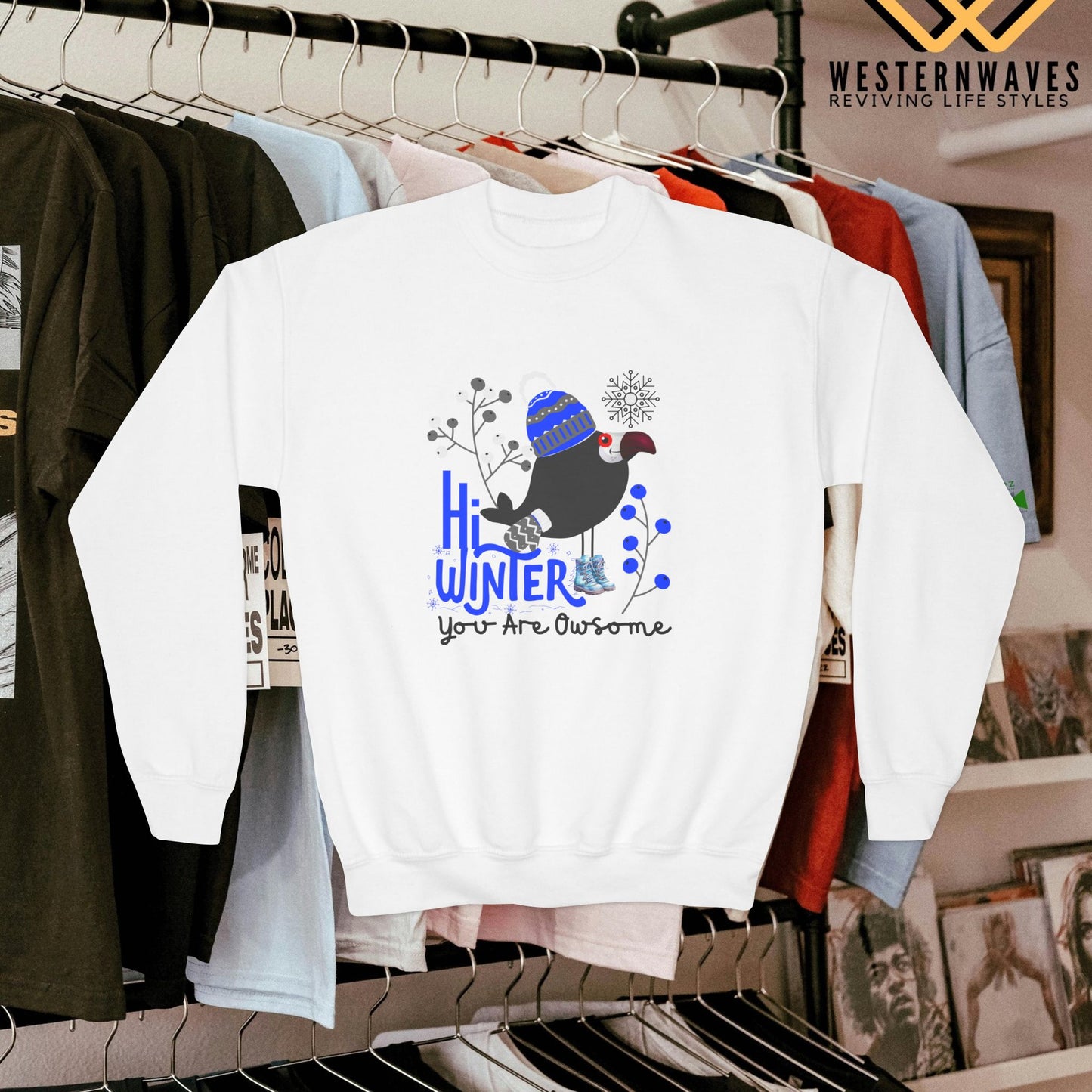 Youth Crewneck Sweatshirt_ N2+ Series YCNSS PT2WW002_ Limited Edition Perfect Companion for the School, Sports & Casual hangouts by WesternWaves:
