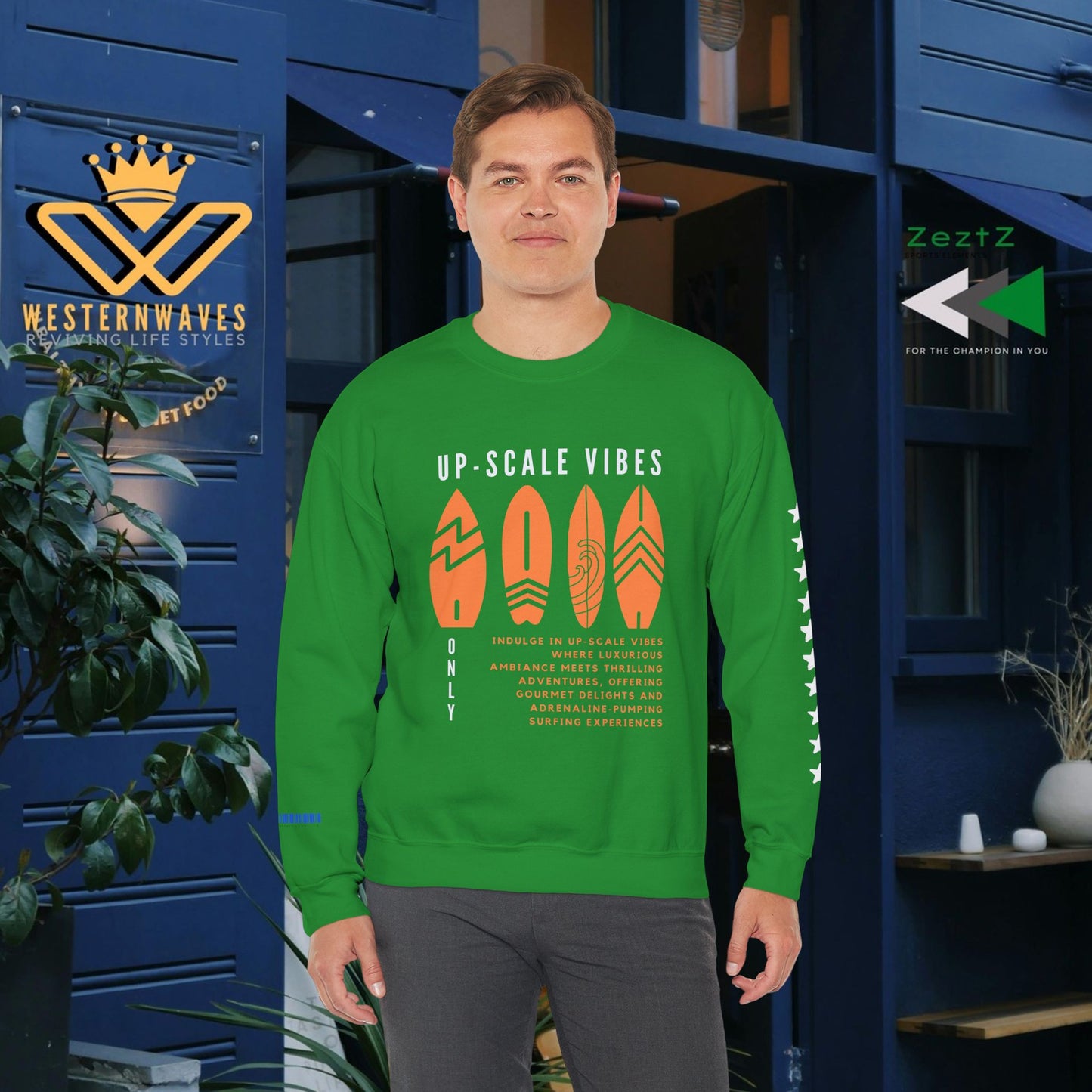 Unisex Heavy Blend™ Crewneck Sweatshirt_ N3+ Series UHBCSS PT2WW009_ Limited Edition Pure Luxury by WesternWaves:
