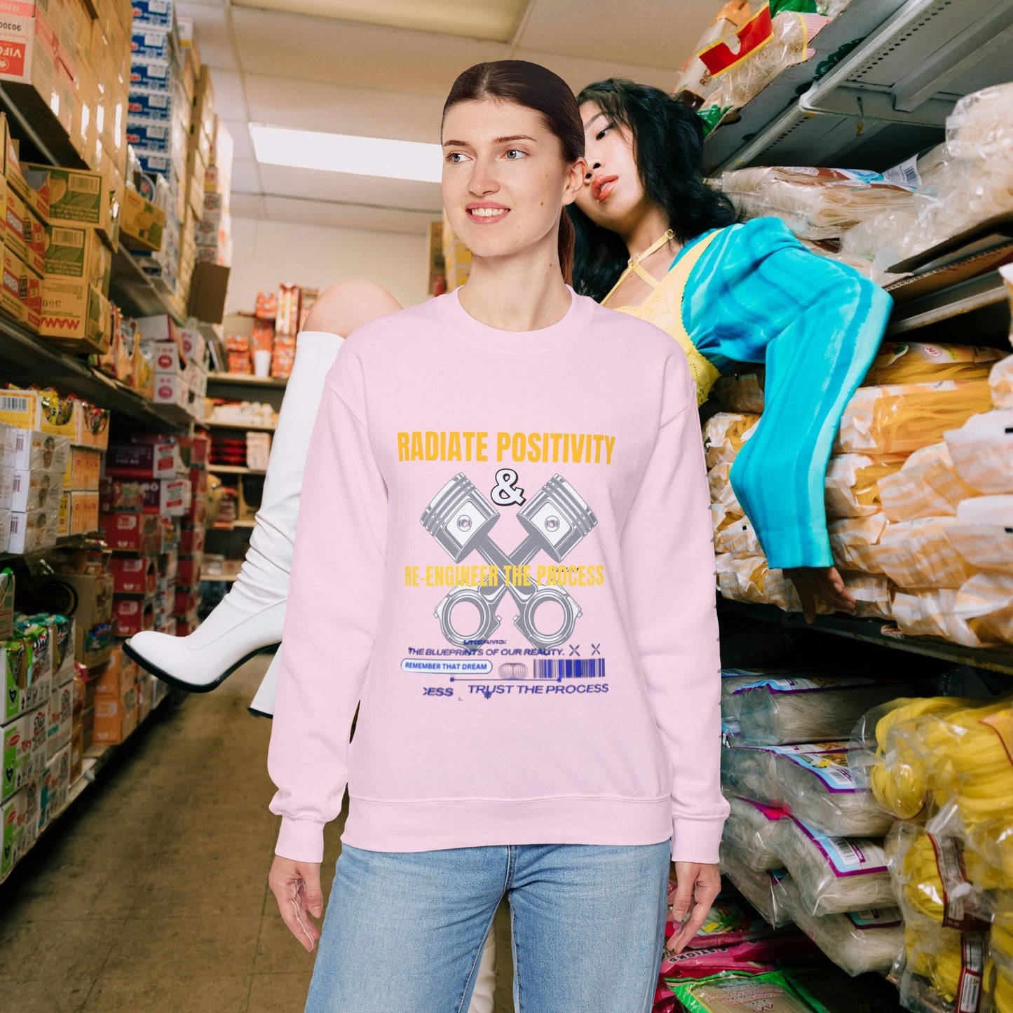 Unisex Heavy Blend™ Crewneck Sweatshirt_ N2 Series UHBCSS PT2WW004_ Limited Edition Pure Luxury by WesternWaves: