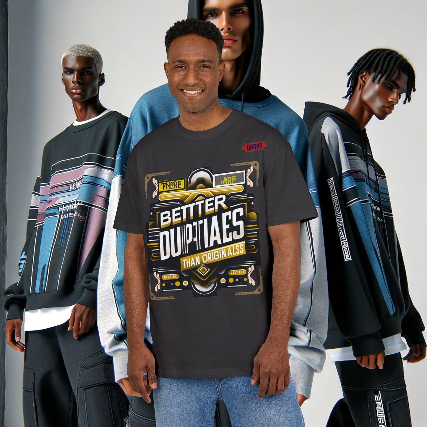 Unisex Heavy Oversize Tee_ N8+ Series USHOSTEE_ PT2WW002_ Limited Edition Urban Fashion Tee by WesternWaves: