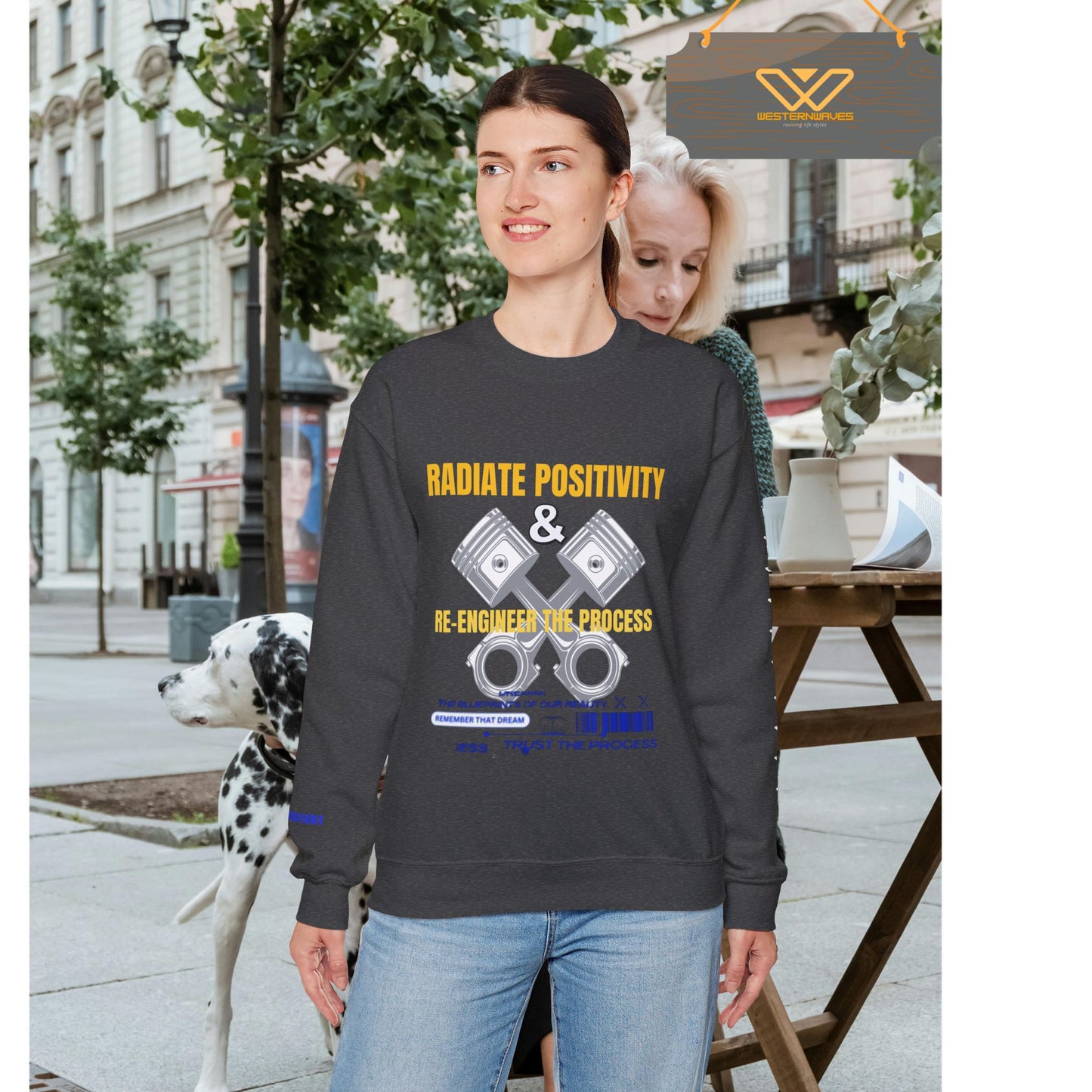 Unisex Heavy Blend™ Crewneck Sweatshirt_ N3+ Series UHBCSS PT2WW005_ Limited Edition Pure Luxury By WesternWaves: