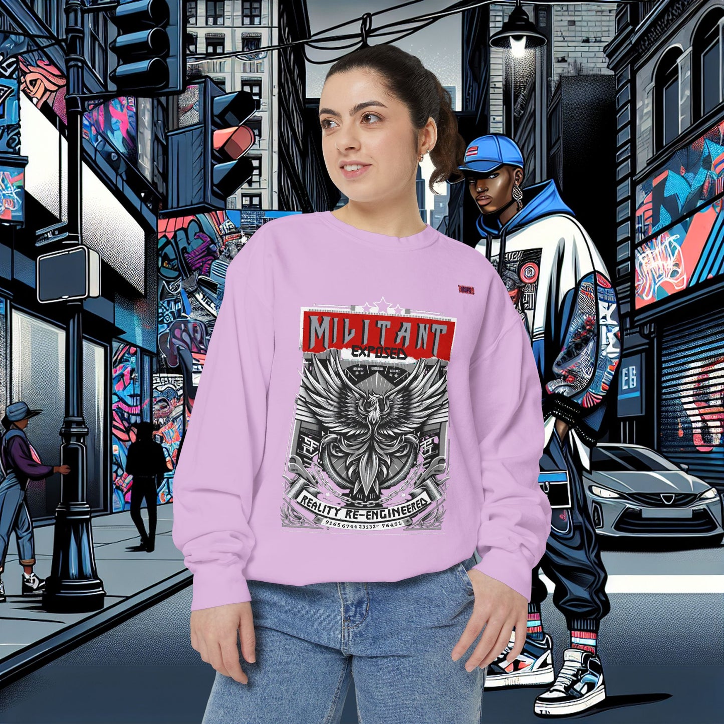 Unisex Garment-Dyed Sweatshirt_ N8+ Series SPW USMWSSFCNSS PT2WW001_ Limited Edition by WesternWaves: