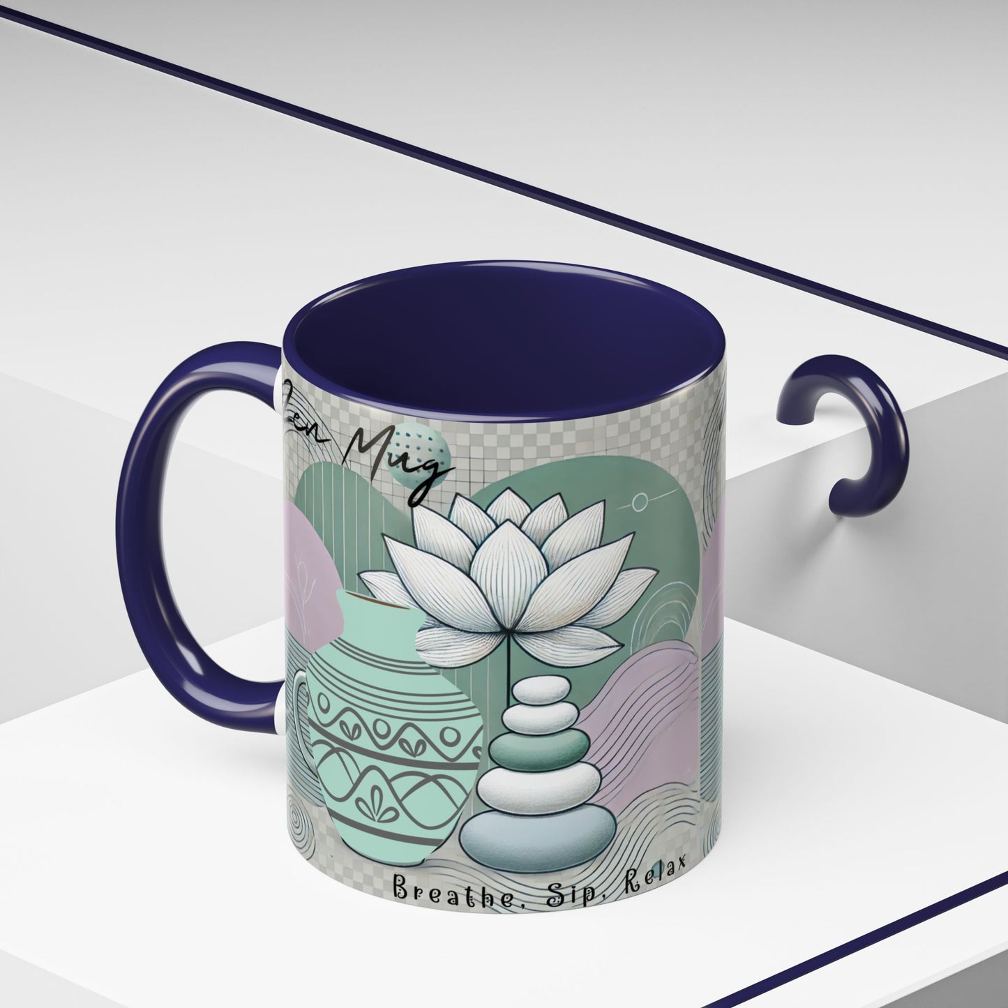 Accent Coffee Mug (11, 15oz) _ N3+ Series ACMUG PT2WW006_ Limited Edition Blend Style & Functionality by WesternWaves: