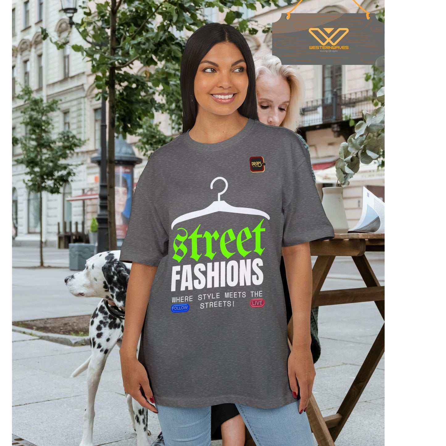 Unisex Oversized Tee_ N6+ Series USOSTEE PT2WW003_ Limited Edition by WesternWaves: