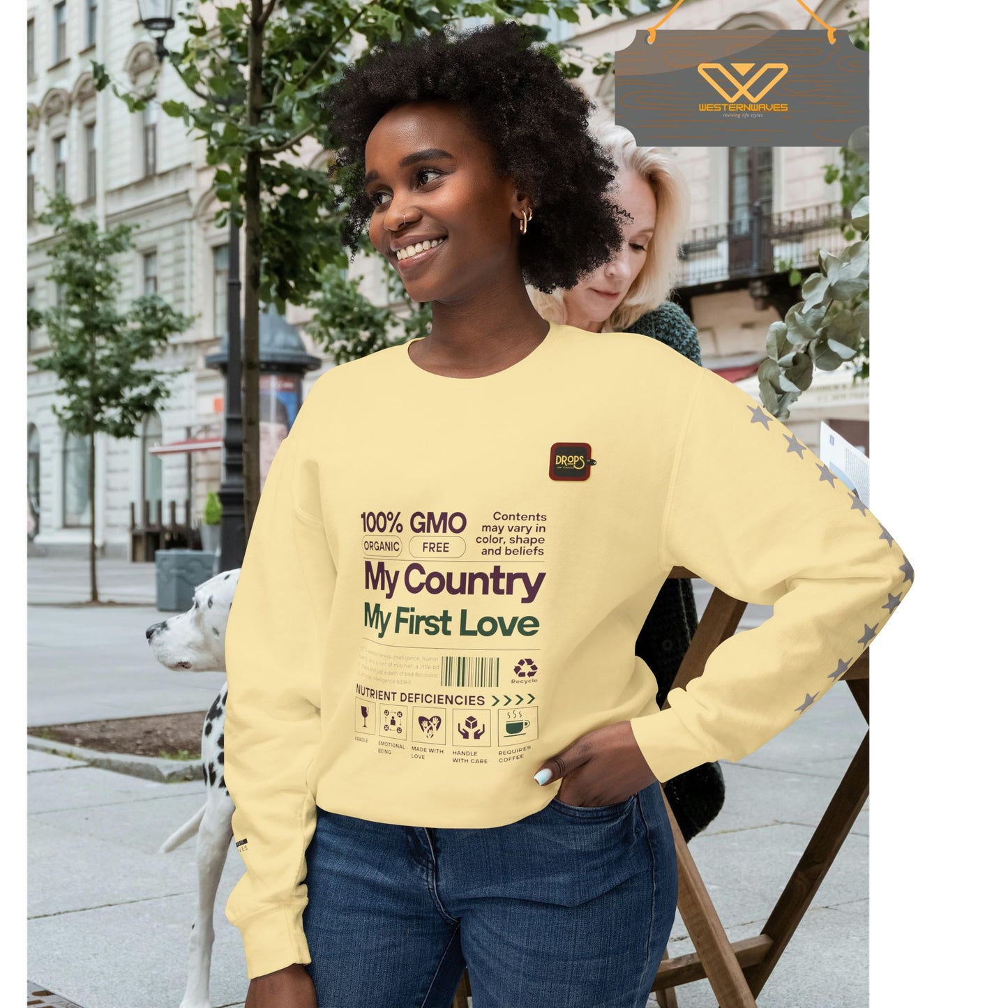 Unisex Lightweight Sweatshirt_ N7+ Series USLWSS PT2WW001_ Limited Edition by WesternWaves: