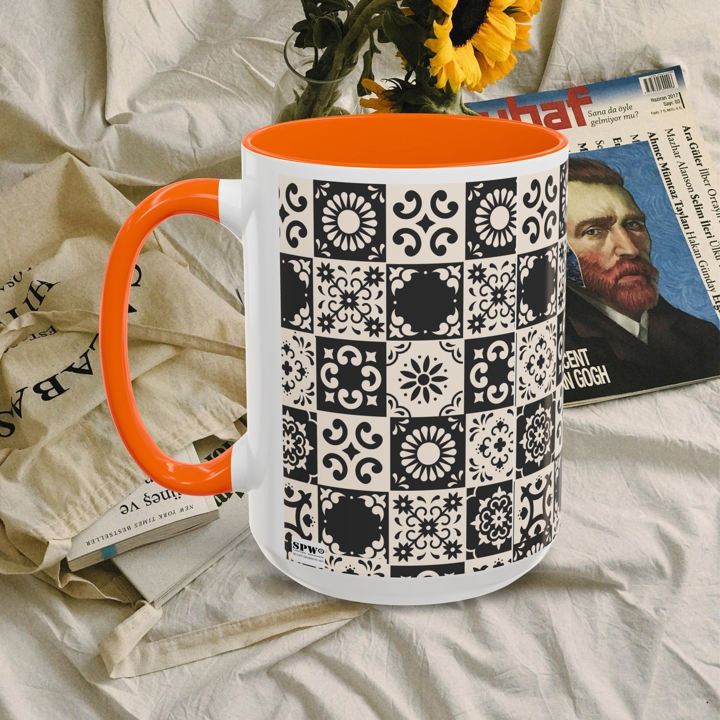 Accent Coffee Mug (11, 15oz)_ N+ Series ACMUG PT2WW004_ Limited Edition Mug by WesternWaves