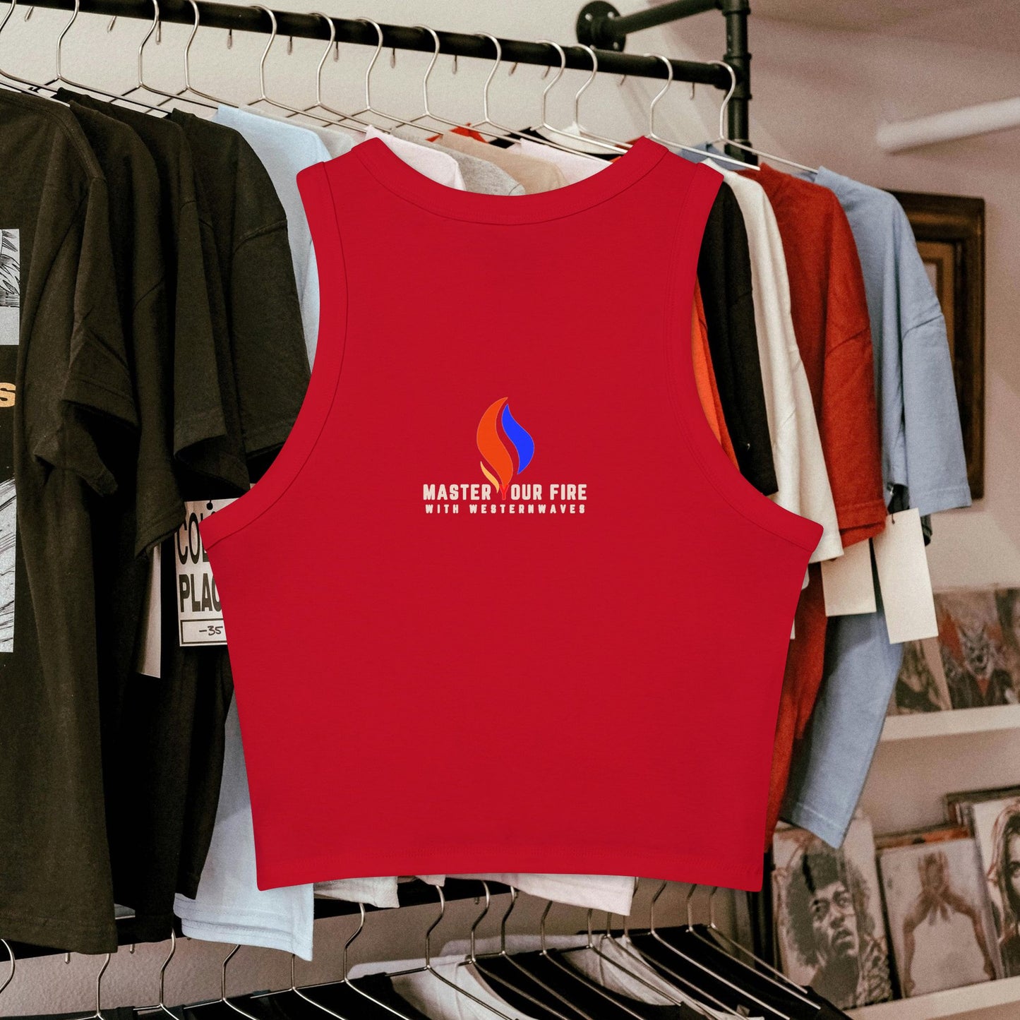 Women's Micro Rib Racer Tank Top_ N2+ Series WMRRT PT2WW009_ Limited Edition Style & Comfort by WesternWaves: