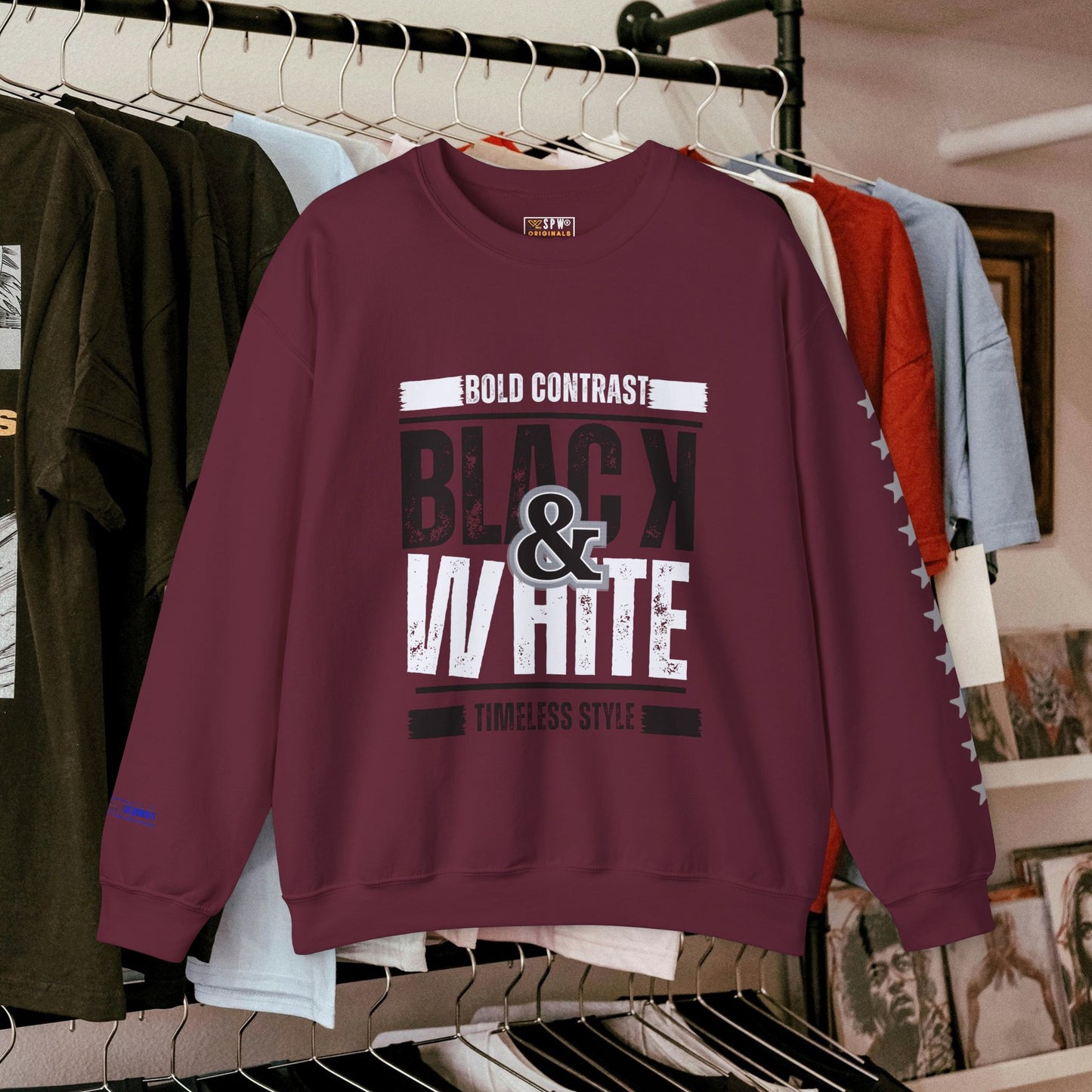 Unisex Heavy Blend™ Crewneck Sweatshirt_ N+ Series UHBCSS PT2WW028_ Limited Edition by WesternWaves: