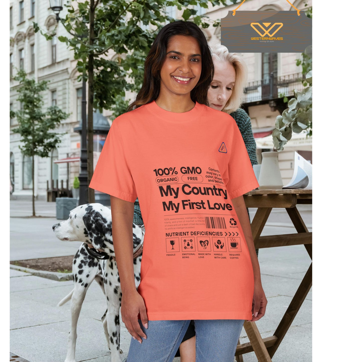 Unisex Garment-Dyed Drop-Shoulder T-Shirt_ N7+ Series USGDDSTSHIRT PT2WW001_ Limited Edition Style & Comfort by WesternWaves: