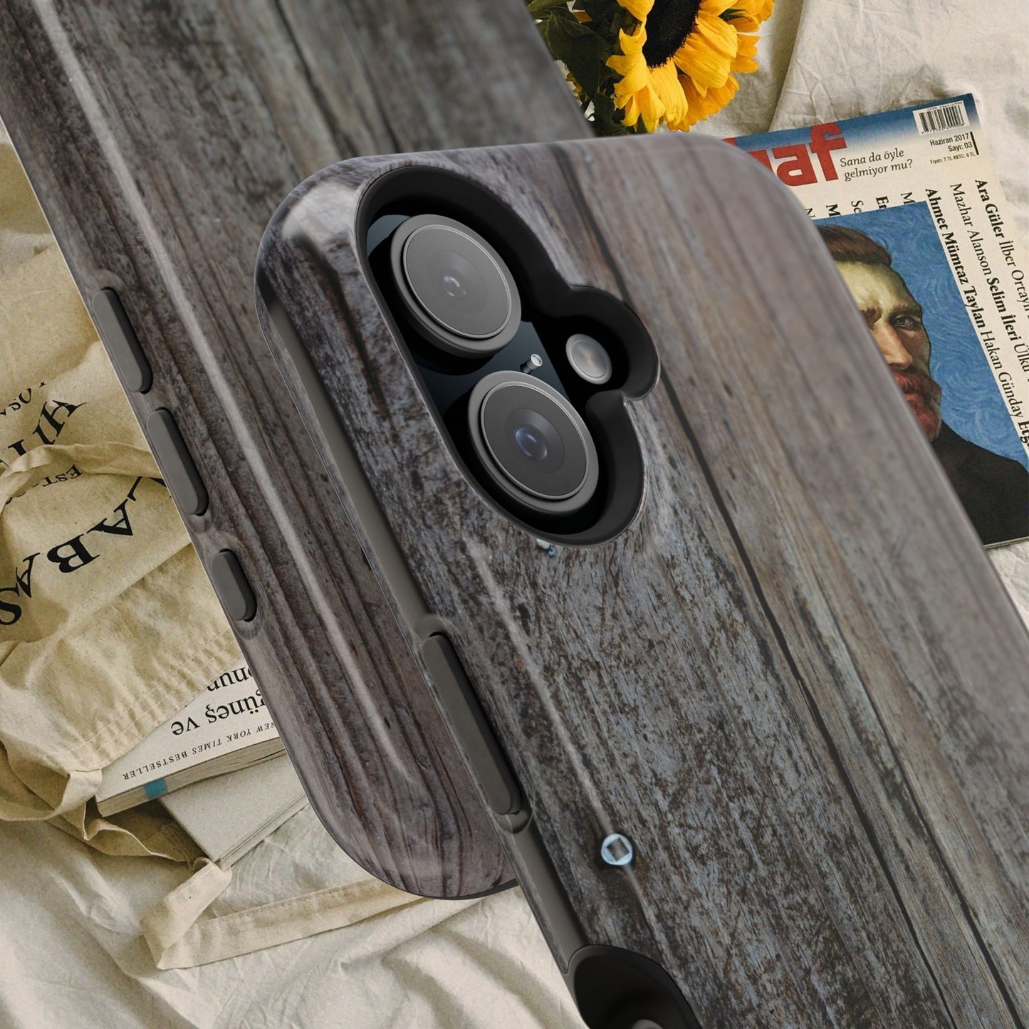 Impact-Resistant Tough Cases_ iPhone Case_ Series N8+ TCPCASE PT2WW006_ Limited Edition Wooden Grain Phone Case for iPhones by WesternWaves: