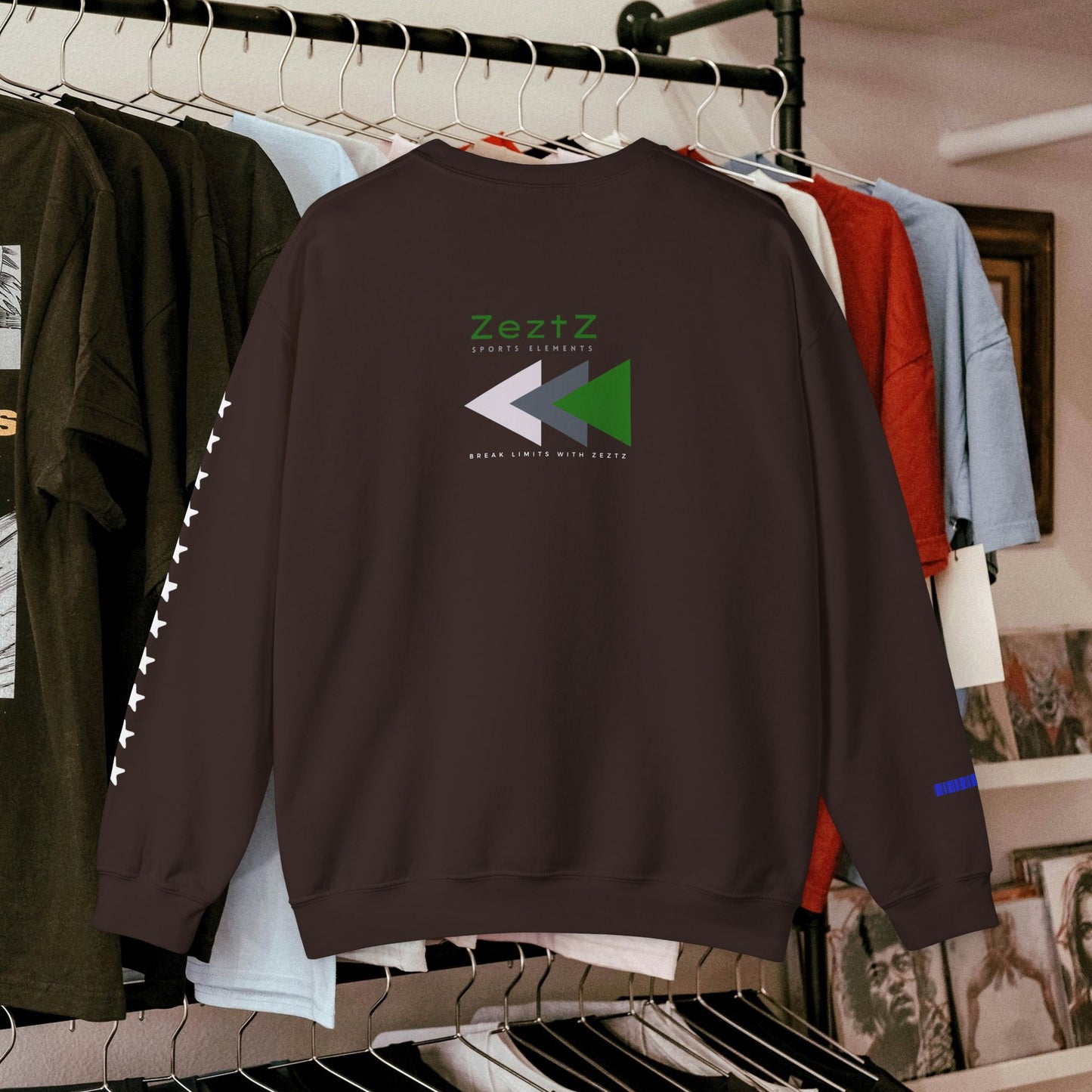 Unisex Heavy Blend™ Crewneck Sweatshirt_ N2+ Sports Series UHBCSS PT2WW008_ Limited Edition ‘Zeztz’ Brand Sports Elements by WesternWaves: