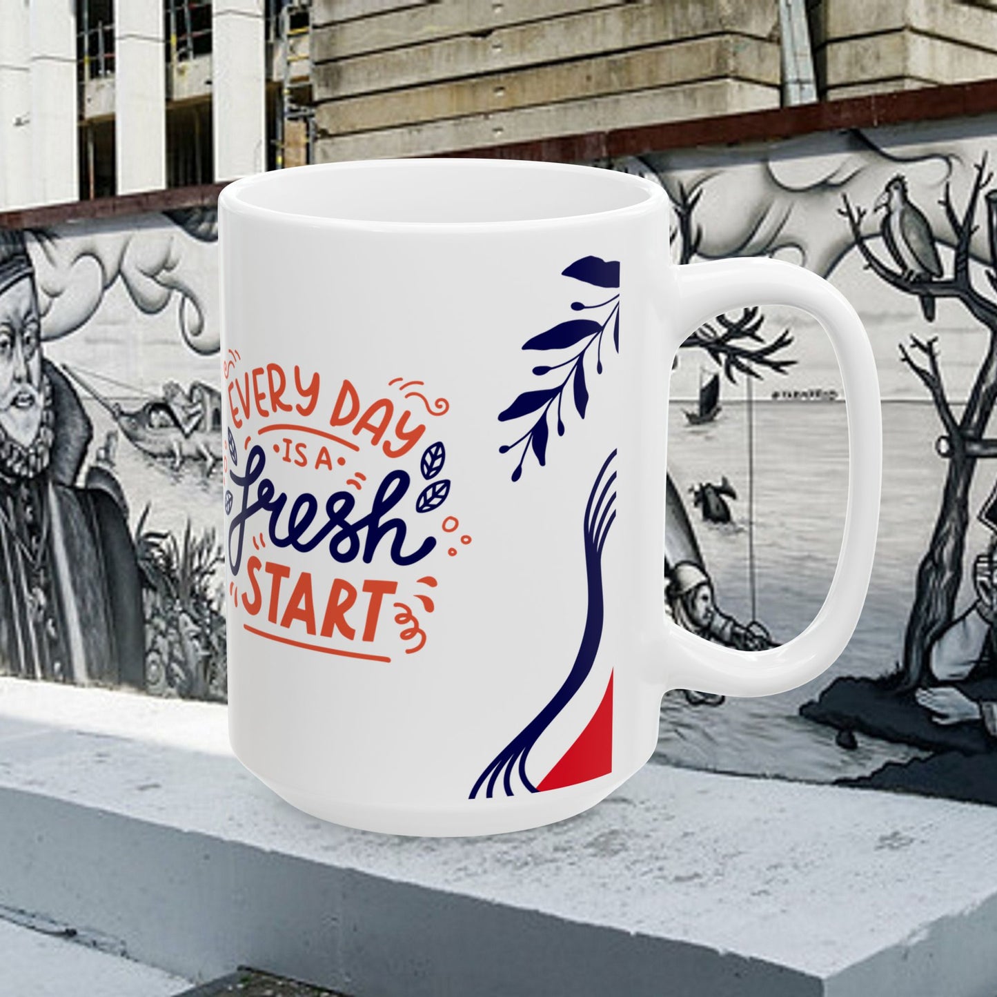 Inspirational Ceramic Mug - "Every Day is a Fresh Start" - Perfect for Daily Motivation_ 17 aPRIL 2025_ 001