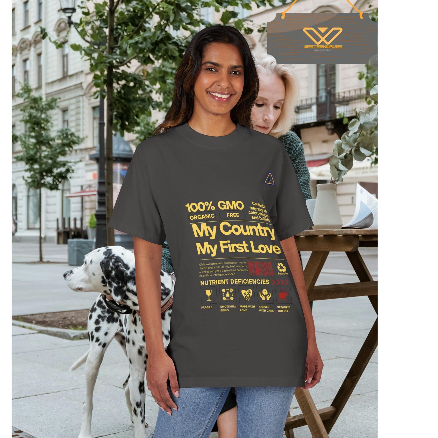 Unisex Garment-Dyed Drop-Shoulder T-Shirt_ N7+ Series USGDDSTSHIRT PT2WW001_ Limited Edition Style & Comfort by WesternWaves: