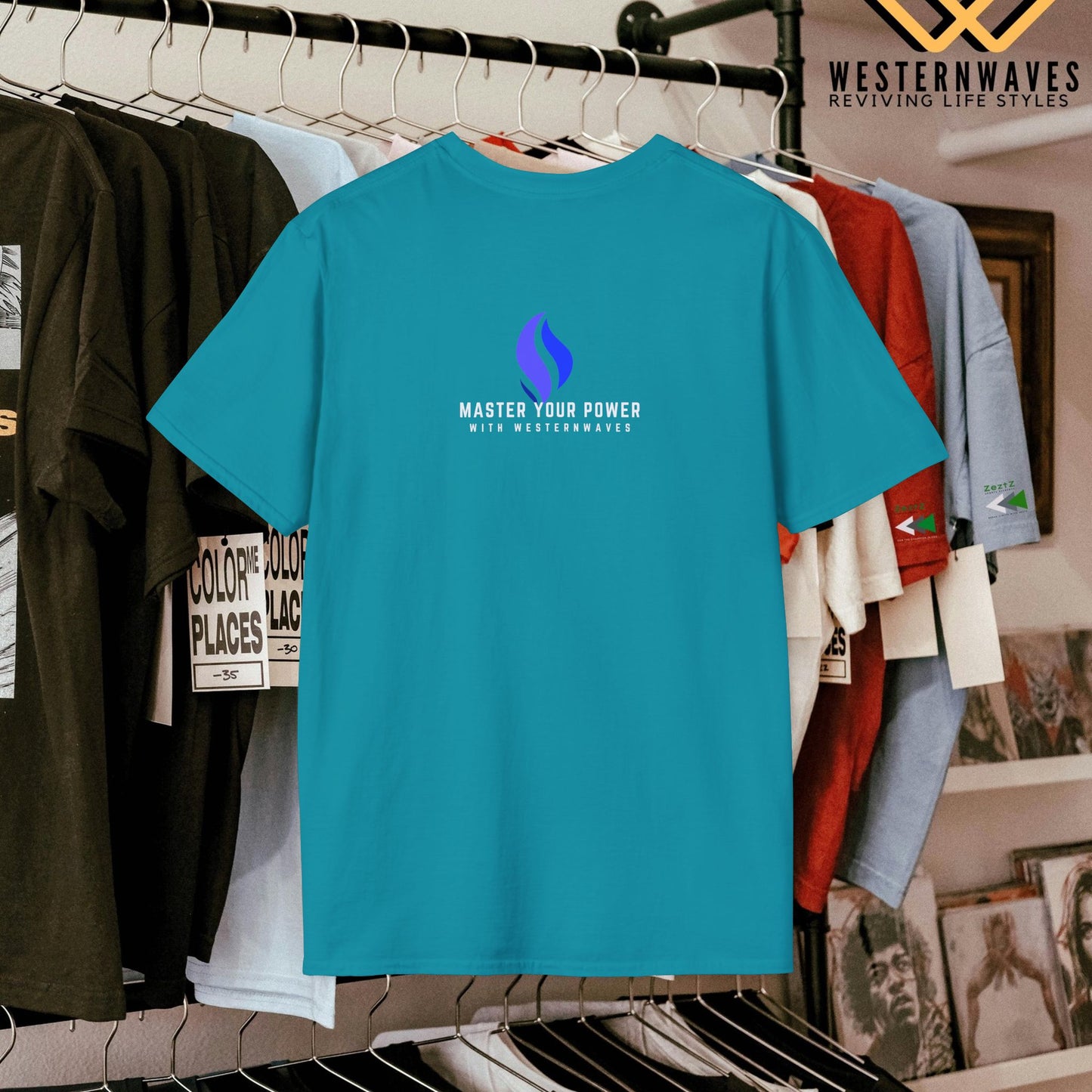 Unisex Softstyle T-Shirt_ N3+ Series USSTS FT2WW005_ Limited Edition Redefines & Relaxation by WesternWaves: