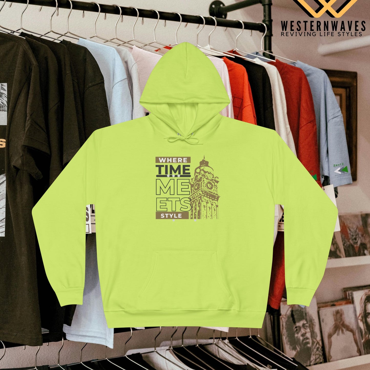 Unisex EcoSmart® Pullover Hoodie Sweatshirt_ N3+ Series USESPOHSS PT2WW001_ Limited Edition Perfect Blend of Comfort, Style, & Sustainability by WesternWaves: