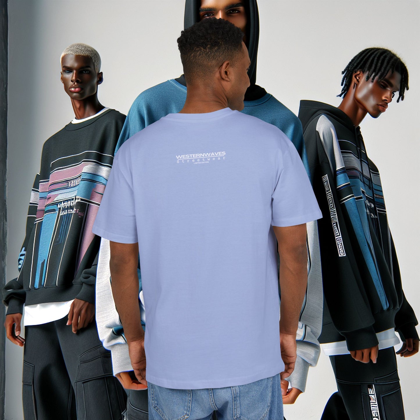 Unisex Heavy Oversize Tee_ N8+ Series USHOSTEE_ PT2WW002_ Limited Edition Urban Fashion Tee by WesternWaves: