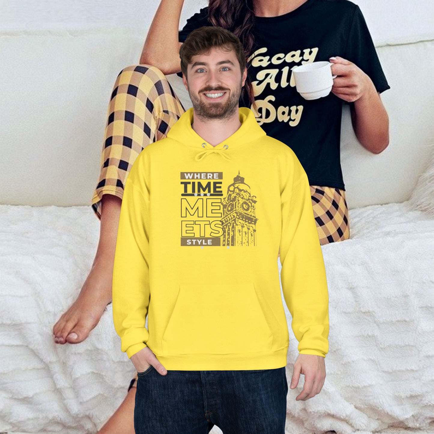 Unisex EcoSmart® Pullover Hoodie Sweatshirt_ N3+ Series USESPOHSS PT2WW001_ Limited Edition Perfect Blend of Comfort, Style, & Sustainability by WesternWaves: