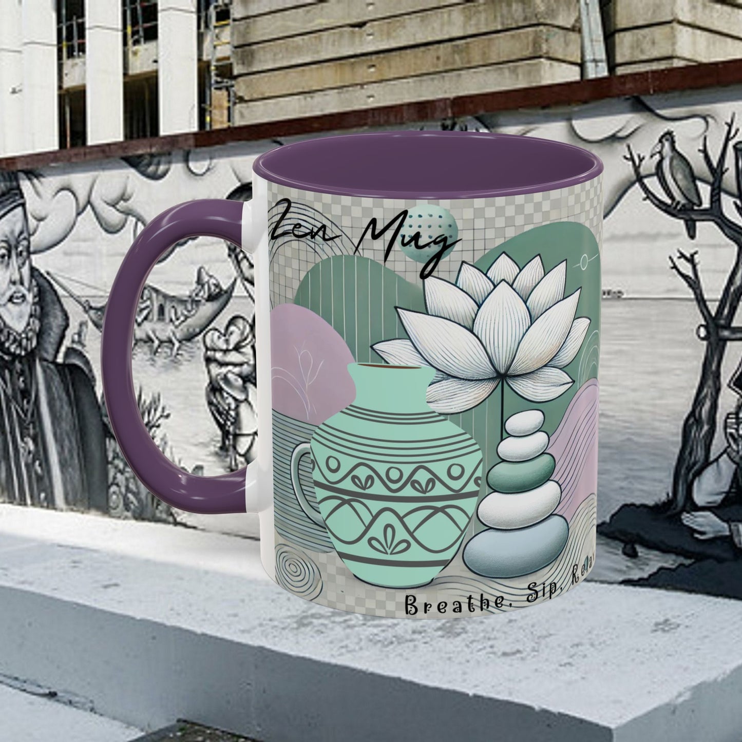 Accent Coffee Mug (11, 15oz) _ N3+ Series ACMUG PT2WW006_ Limited Edition Blend Style & Functionality by WesternWaves: