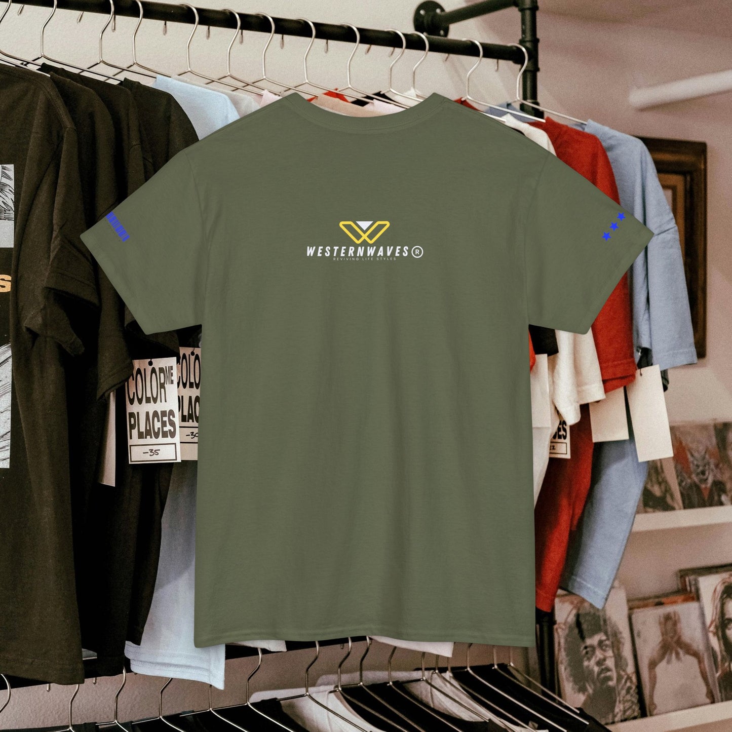 Unisex Heavy Cotton Tee_ Crafted from premium 100% cotton_ N2+ Series UHCT PT2WW009_ Limited Edition Maximum Comfort by WesternWaves: