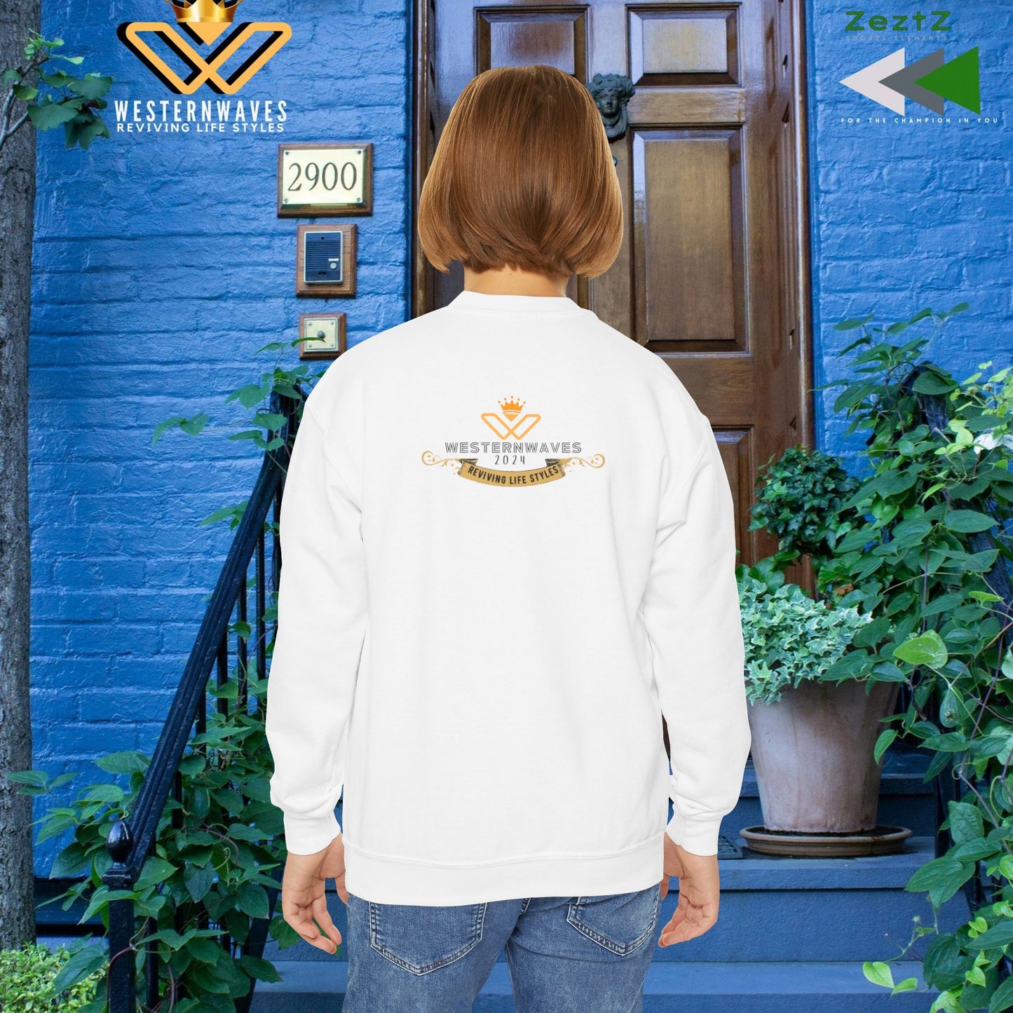 Youth Crewneck Sweatshirt_ N2+ Series YCNSS PT2WW002_ Limited Edition Perfect Companion for the School, Sports & Casual hangouts by WesternWaves: