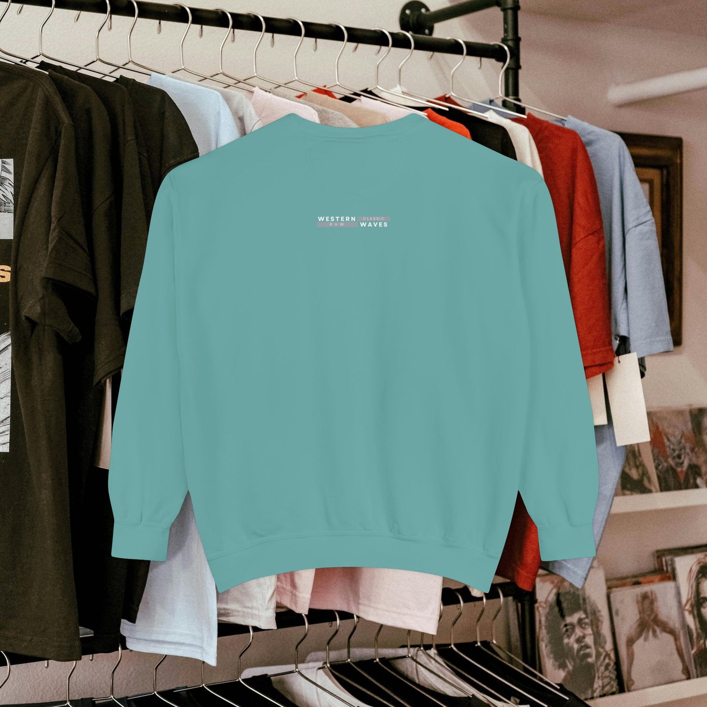 Unisex Garment-dyed Sweatshirt_ Series UWD 063_ Limited Edition Cozy Apparel for Adventurers by WesternWaves: