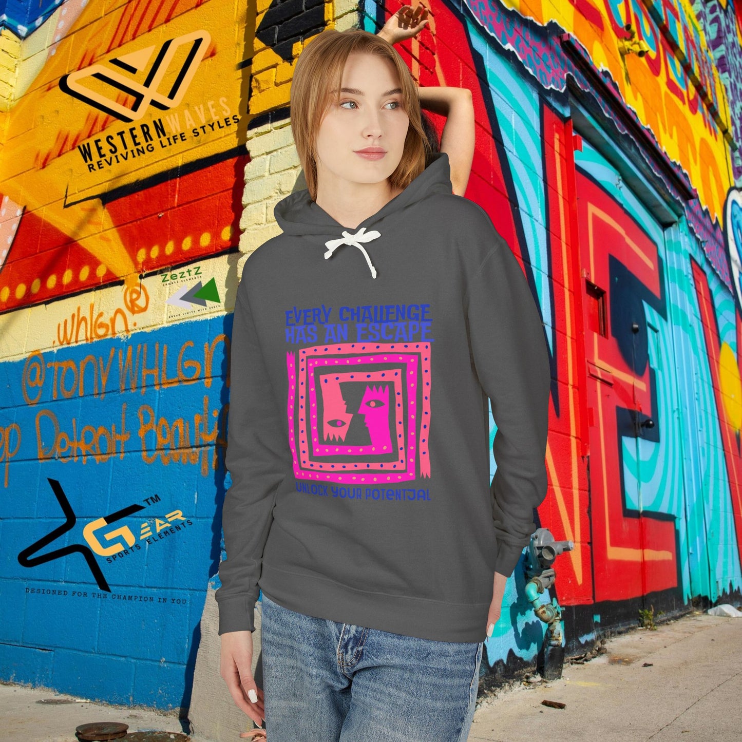 Unisex Lightweight Hooded Sweatshirt – N3+ Series USLWHSS PT2WW014_ Limited Edition Crafted Comfort by WesternWaves: