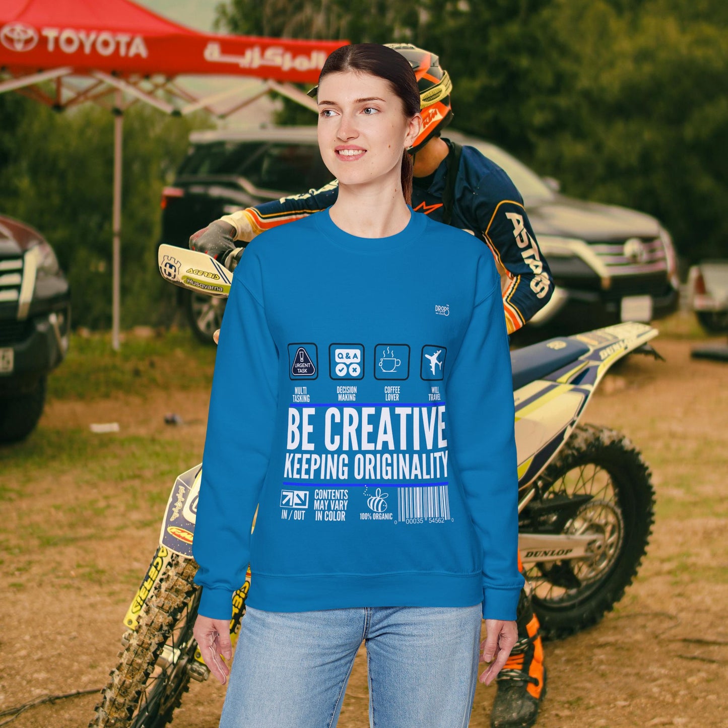 Unisex Heavy Blend™ Crewneck Sweatshirt_ N2 Sports Series UHBCSS PT2WW004_ Limited Edition 'DROPS' Brand Sweatshirt by WesternWaves: