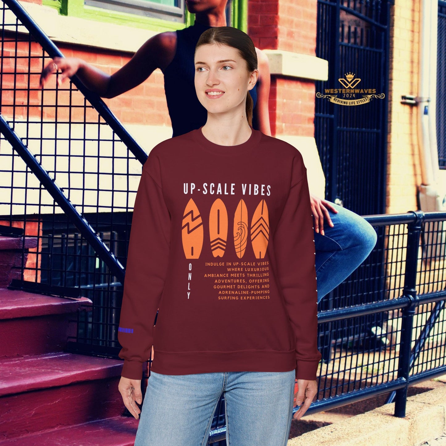 Unisex Heavy Blend™ Crewneck Sweatshirt_ N3+ Series UHBCSS PT2WW009_ Limited Edition Pure Luxury by WesternWaves: