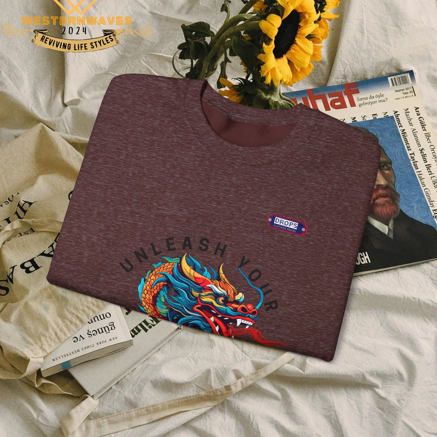 Unisex Heavy Blend™ Crewneck Sweatshirt_ N2 Series UHBCSS PT2WW007_ Limited Edition Pure Luxury for Every Occasion by WesternWaves:
