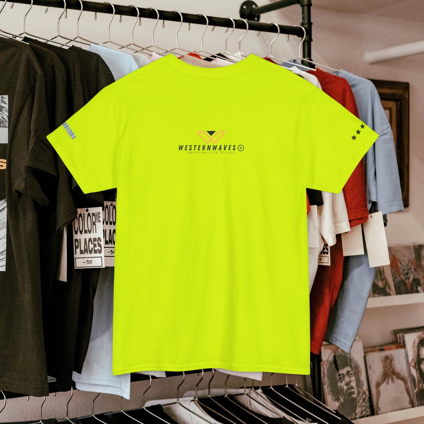 Unisex Heavy Cotton Tee_ Crafted from premium 100% cotton_ N2+ Series UHCT PT2WW007_ Limited Edition Maximum Comfort by WesternWaves: