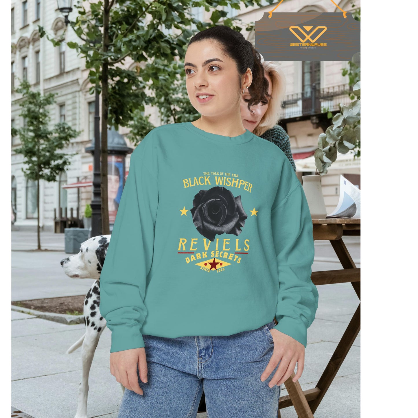 Unisex Garment-Dyed Sweatshirt_ N3+ Series UGDSS PT2WW001_ Limited Edition Luxurious Comfort by WesternWawes: