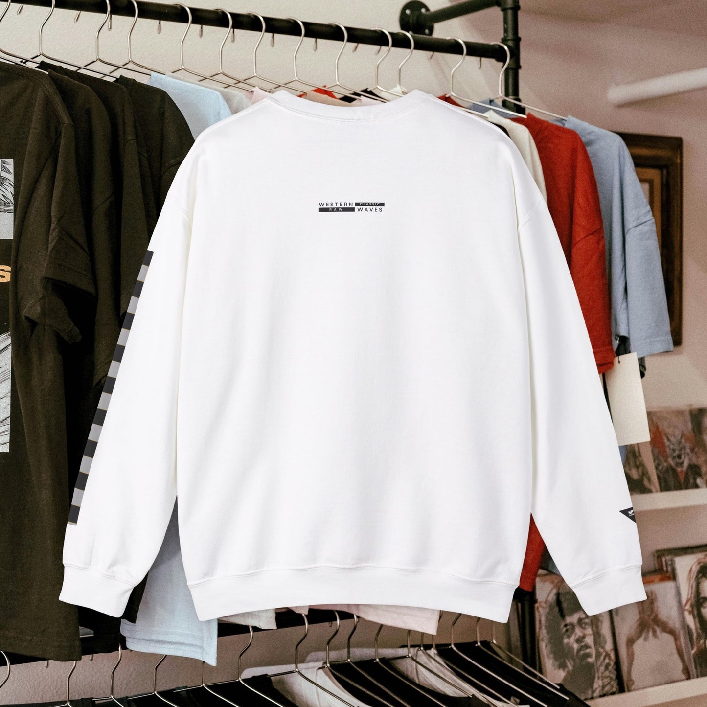 Unisex Heavy Blend™ Crewneck Sweatshirt_ N3+ Series UHBCSS PT2WW019_ Limited Edition by WesternWaves: