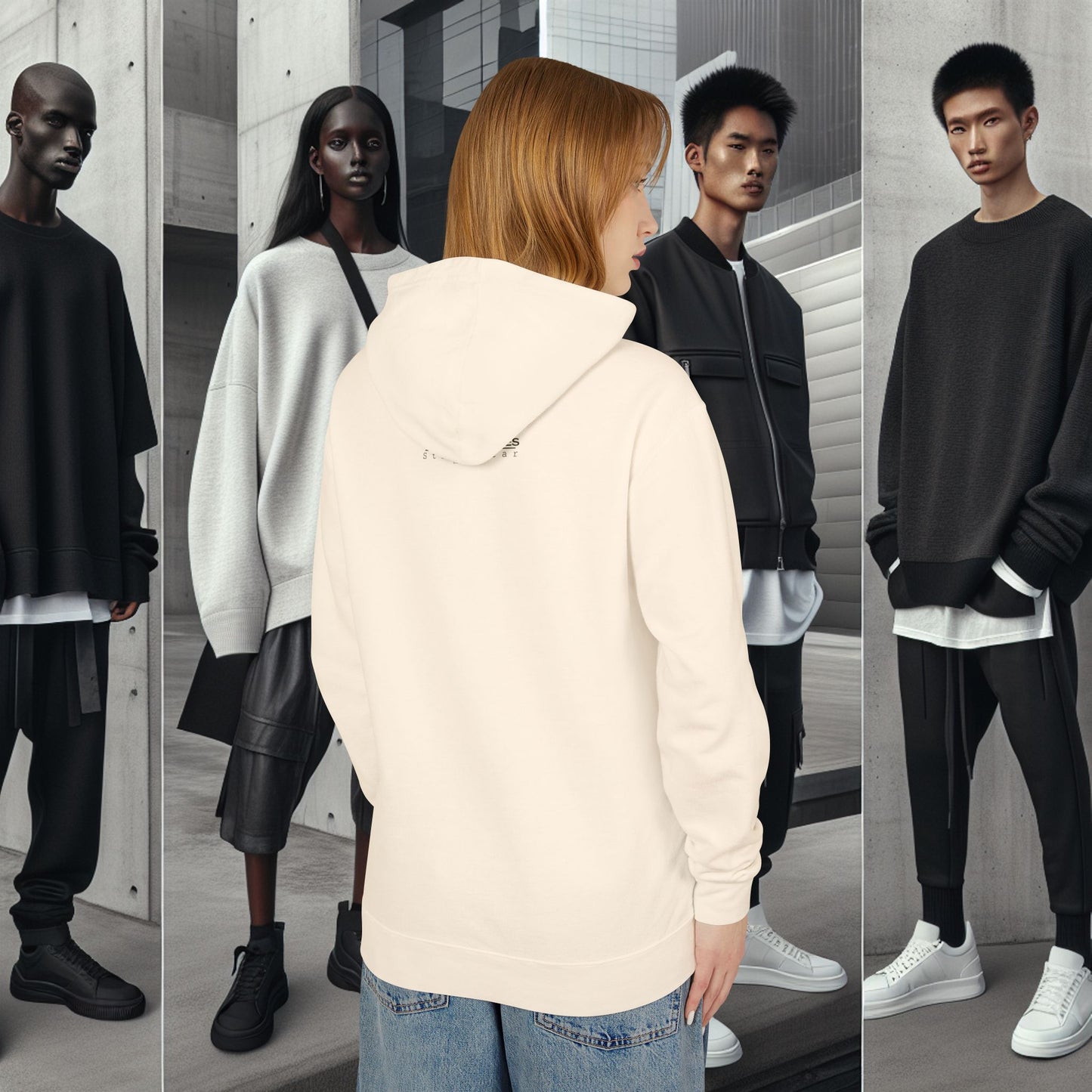 Unisex Lightweight Hooded Sweatshirt_ Series UWD 051_ Limited Edition Raw Streetwear by WesternWaves: