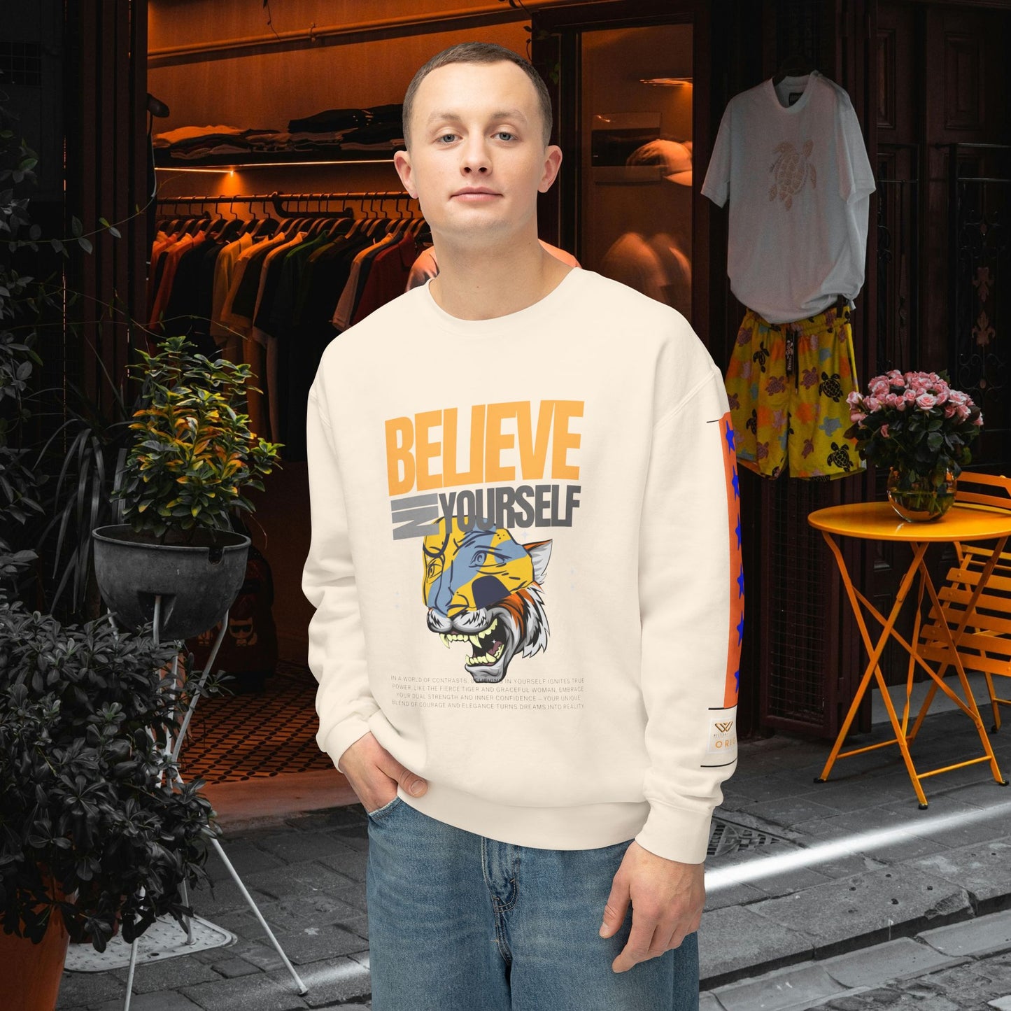 Unisex Lightweight Crewneck Sweatshirt_ N2+ Series ULWCSS PT2WW007_Limited Edition Unparalleled Quality by WesternWaves: