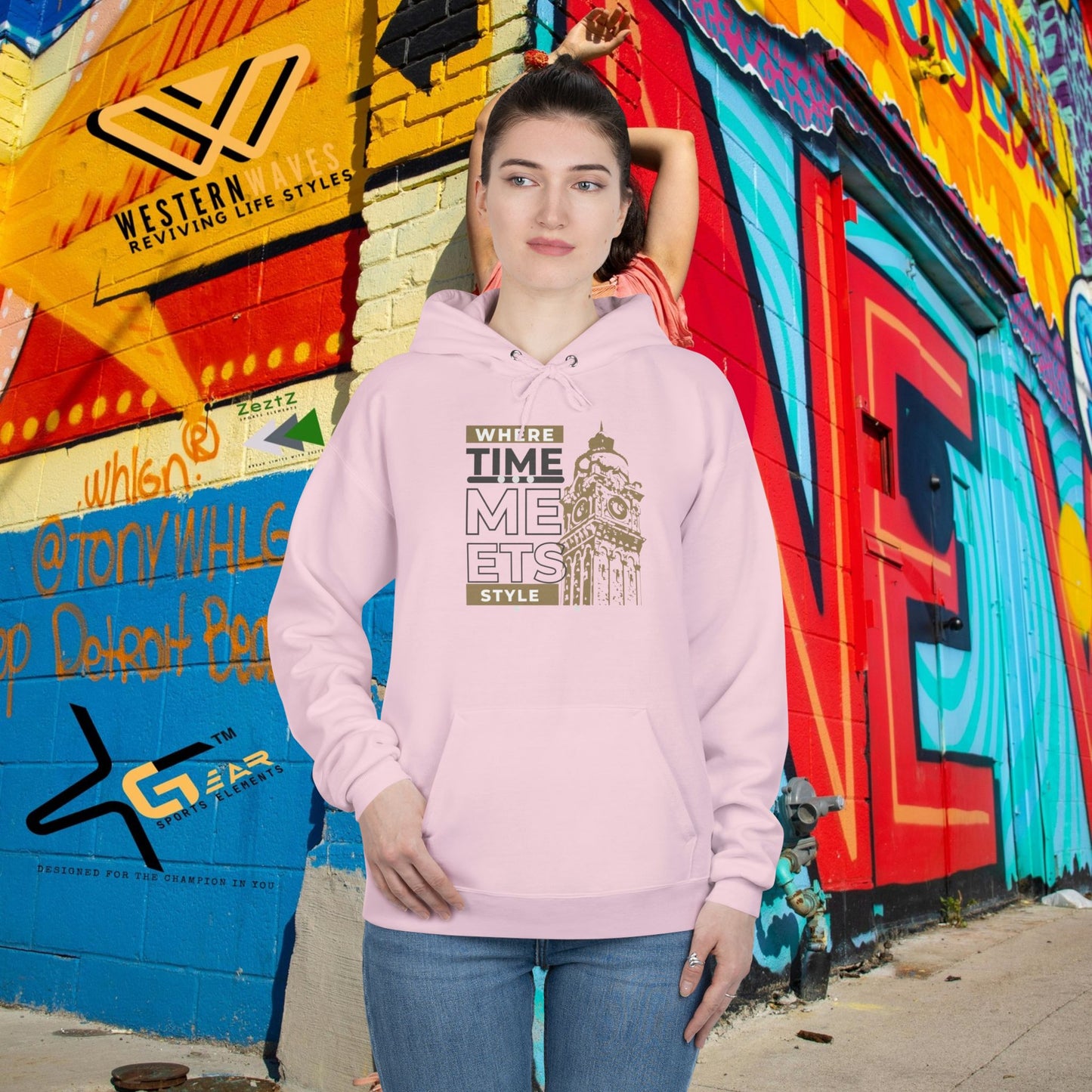 Unisex EcoSmart® Pullover Hoodie Sweatshirt_ N3+ Series USESPOHSS PT2WW001_ Limited Edition Perfect Blend of Comfort, Style, & Sustainability by WesternWaves: