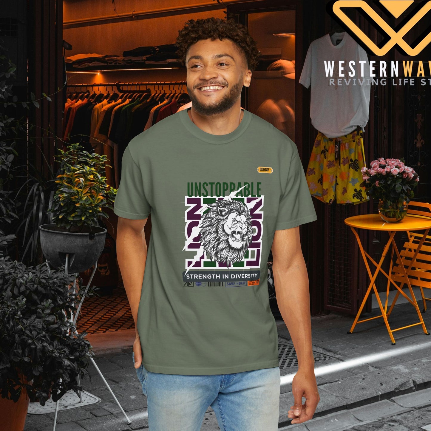 Unisex Garment-Dyed T-Shirt_ 26 June 2025_ Limited Edition Strength in Diversity by WesternWaves: