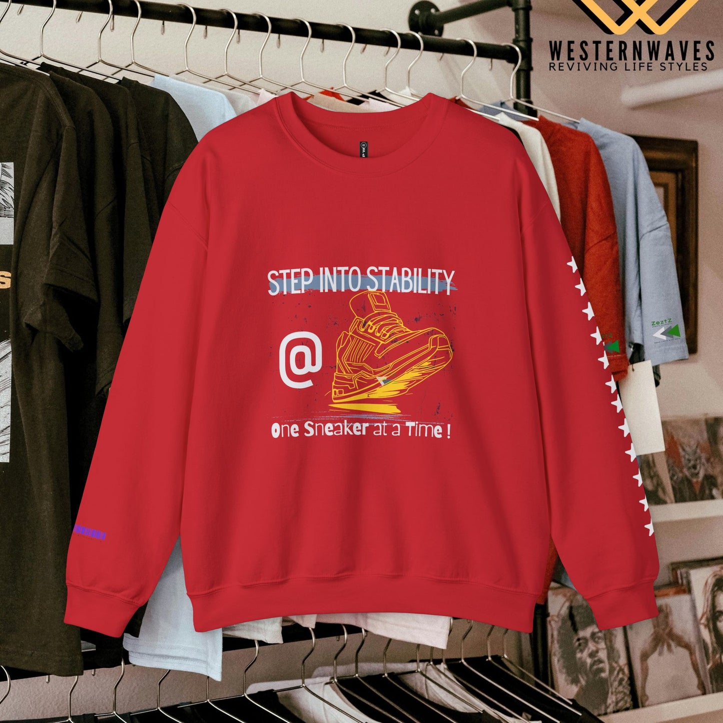 Unisex Heavy Blend™ Crewneck Sweatshirt_ N3+ Series UHBCSS PT2WW033_ Limited Edition Pure Luxury By WesternWaves: