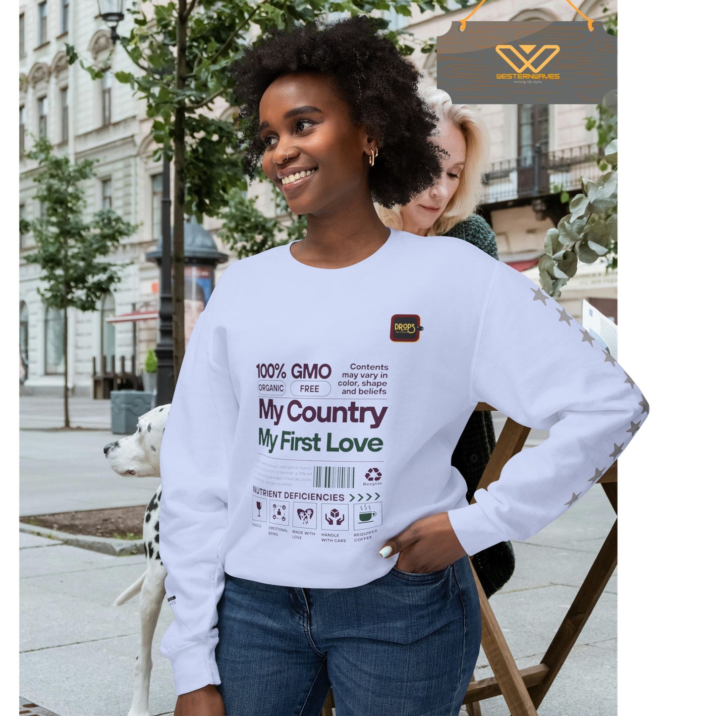 Unisex Lightweight Sweatshirt_ N7+ Series USLWSS PT2WW001_ Limited Edition by WesternWaves:
