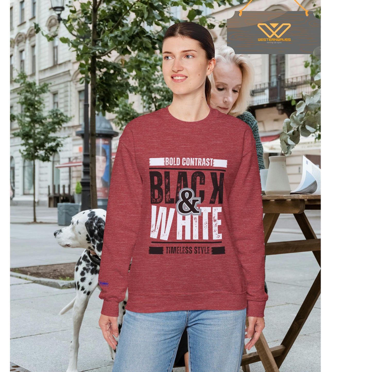Unisex Heavy Blend™ Crewneck Sweatshirt_ N+ Series UHBCSS PT2WW028_ Limited Edition by WesternWaves: