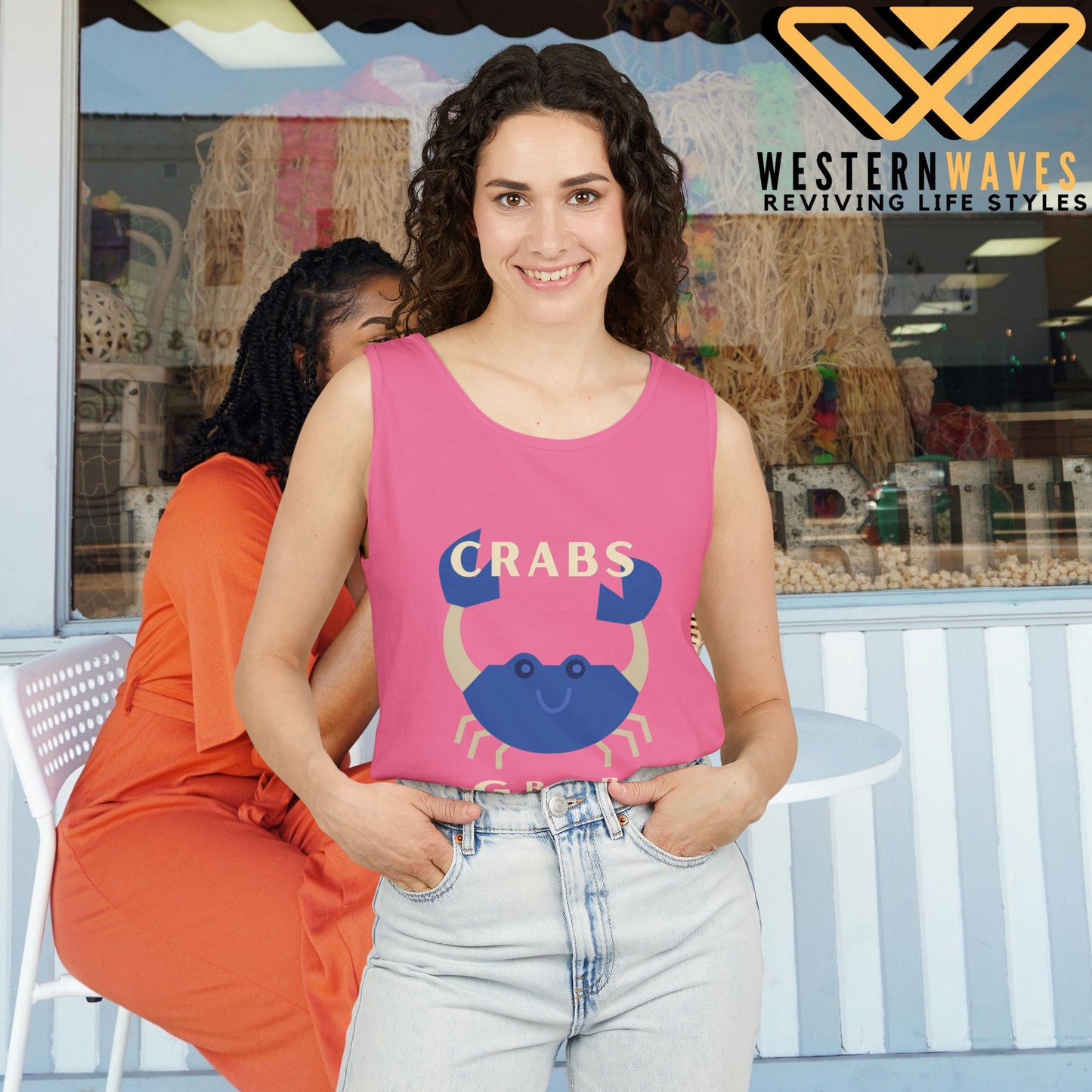 Unisex Garment-Dyed Tank Top_ N2+ Series USGDTT PT2WW013_ Limited Edition Comfort & Style by WesternWaves: