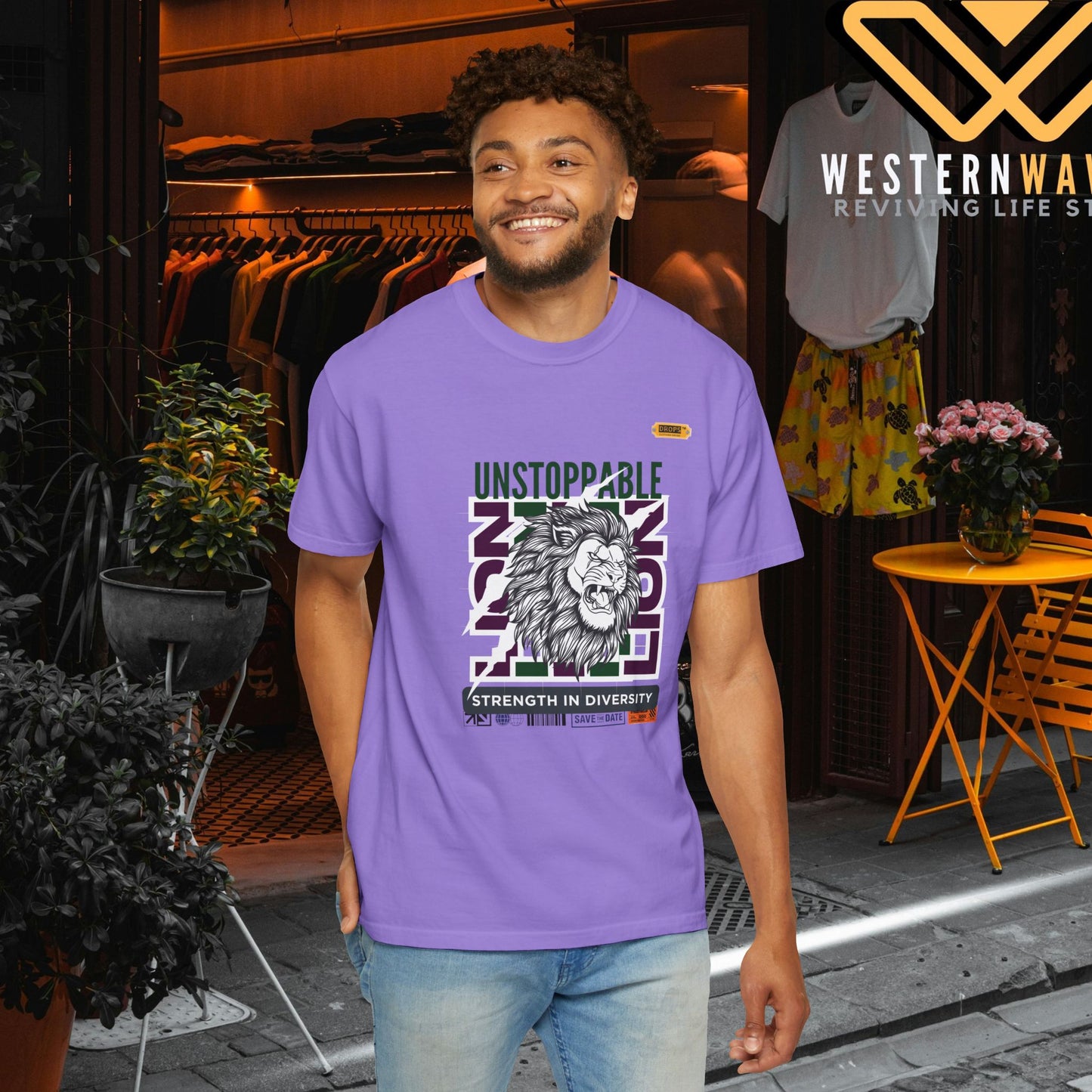 Unisex Garment-Dyed T-Shirt_ 26 June 2025_ Limited Edition Strength in Diversity by WesternWaves: