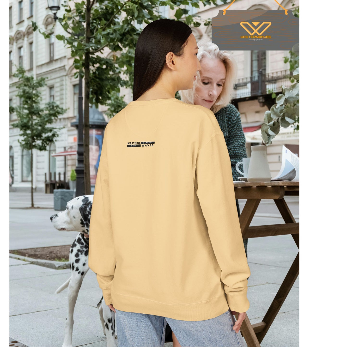 Unisex ComfortWash® Garment Dyed Crewneck Sweatshirt_ N7* Series USCGDCNSS PT2WW001_ Limited Edition Comfort & Retro Flair by WesternWaves: