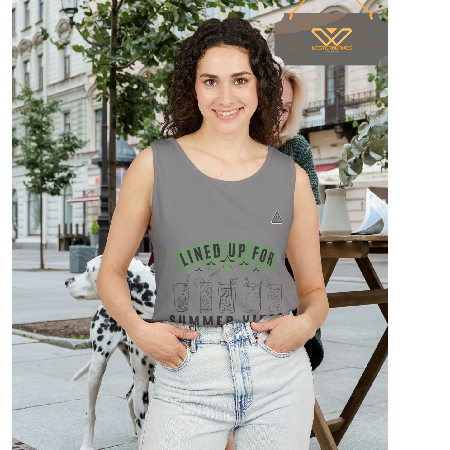 Unisex Garment-Dyed Tank Top_ Series N7* USDYEDTTOPS PT2WW001_ Limited Edition by WesternWaves: