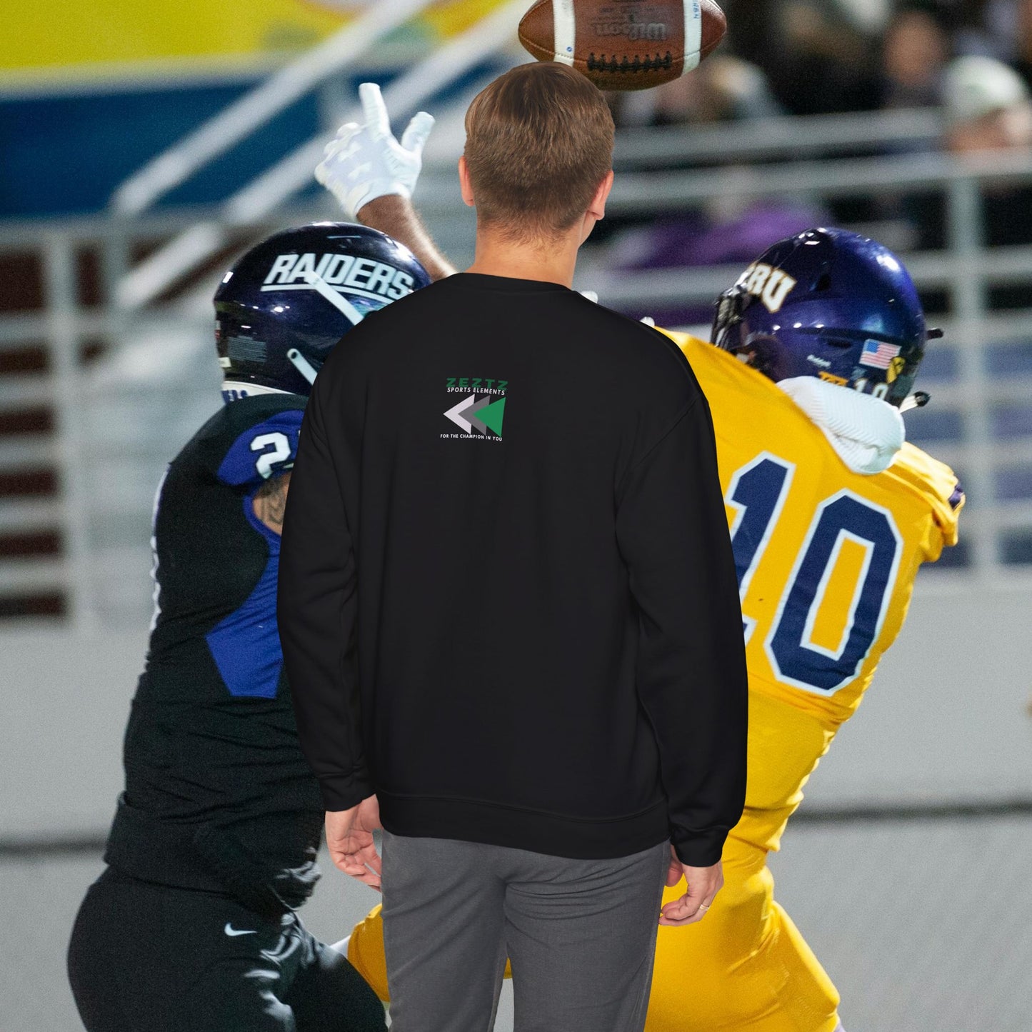 Unisex Heavy Blend™ Crewneck Sweatshirt_ N2 Sports Series UHBCSS PT2WW006_ Limited Edition ‘Zeztz’ Brand Sports Elements by WesternWaves: