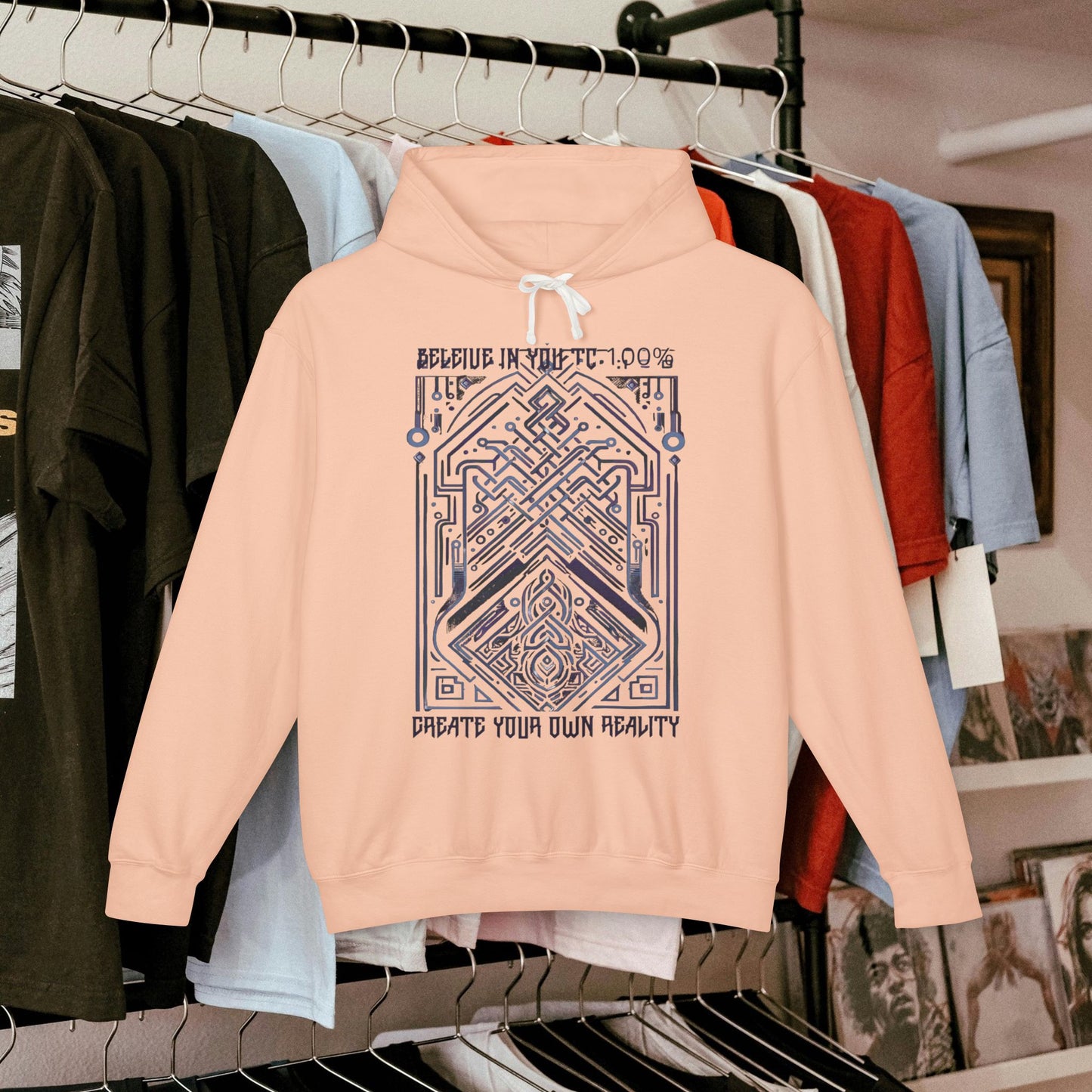 Unisex Lightweight Hooded Sweatshirt_ Series UWD 0052_ Limited Edition Streetwear Classic by WesternWaves: