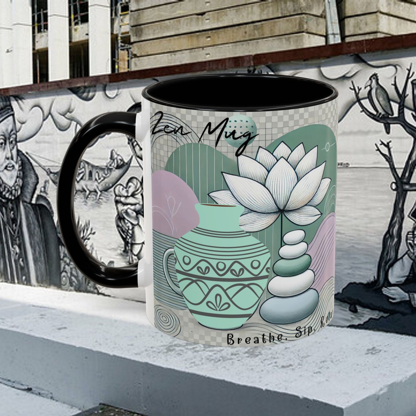 Accent Coffee Mug (11, 15oz) _ N3+ Series ACMUG PT2WW006_ Limited Edition Blend Style & Functionality by WesternWaves:
