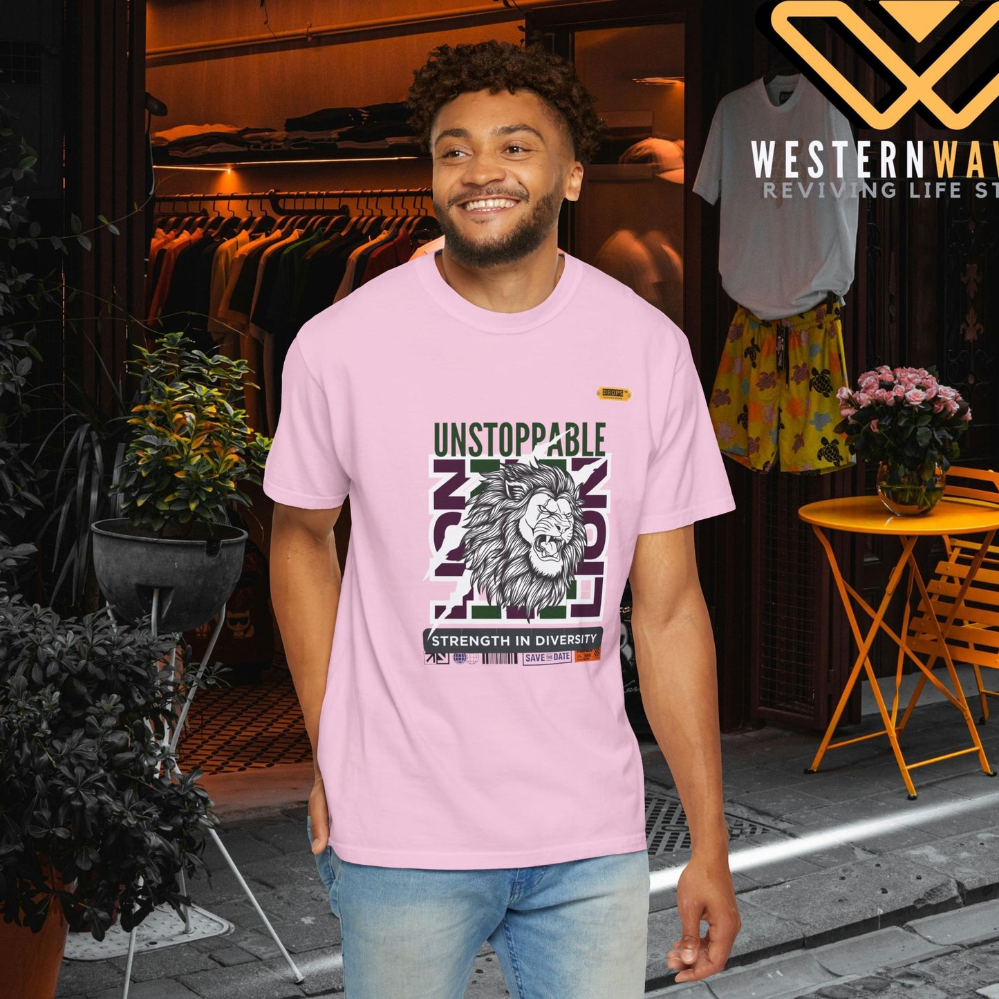 Unisex Garment-Dyed T-Shirt_ 26 June 2025_ Limited Edition Strength in Diversity by WesternWaves: