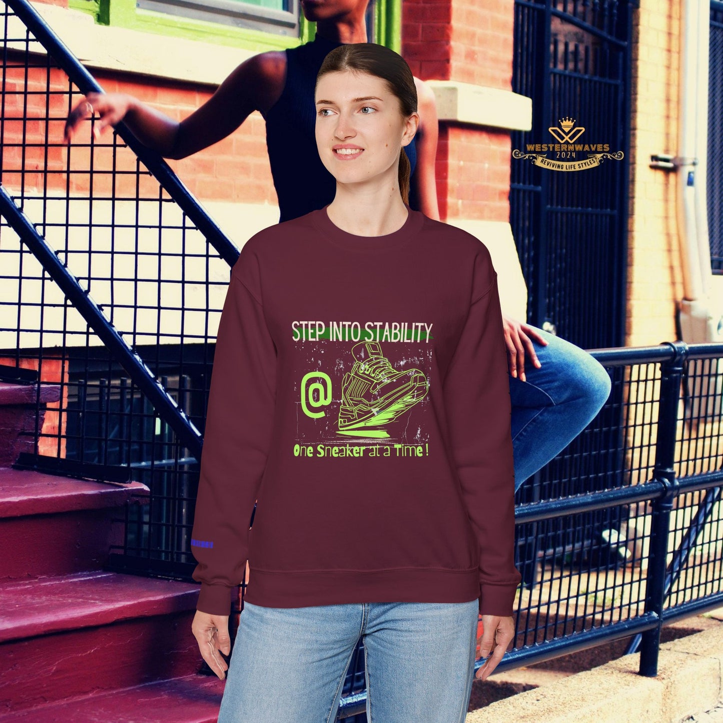 Unisex Heavy Blend™ Crewneck Sweatshirt_ N3+ Series UHBCSS PT2WW032_ Limited Edition Pure Luxury By WesternWaves: